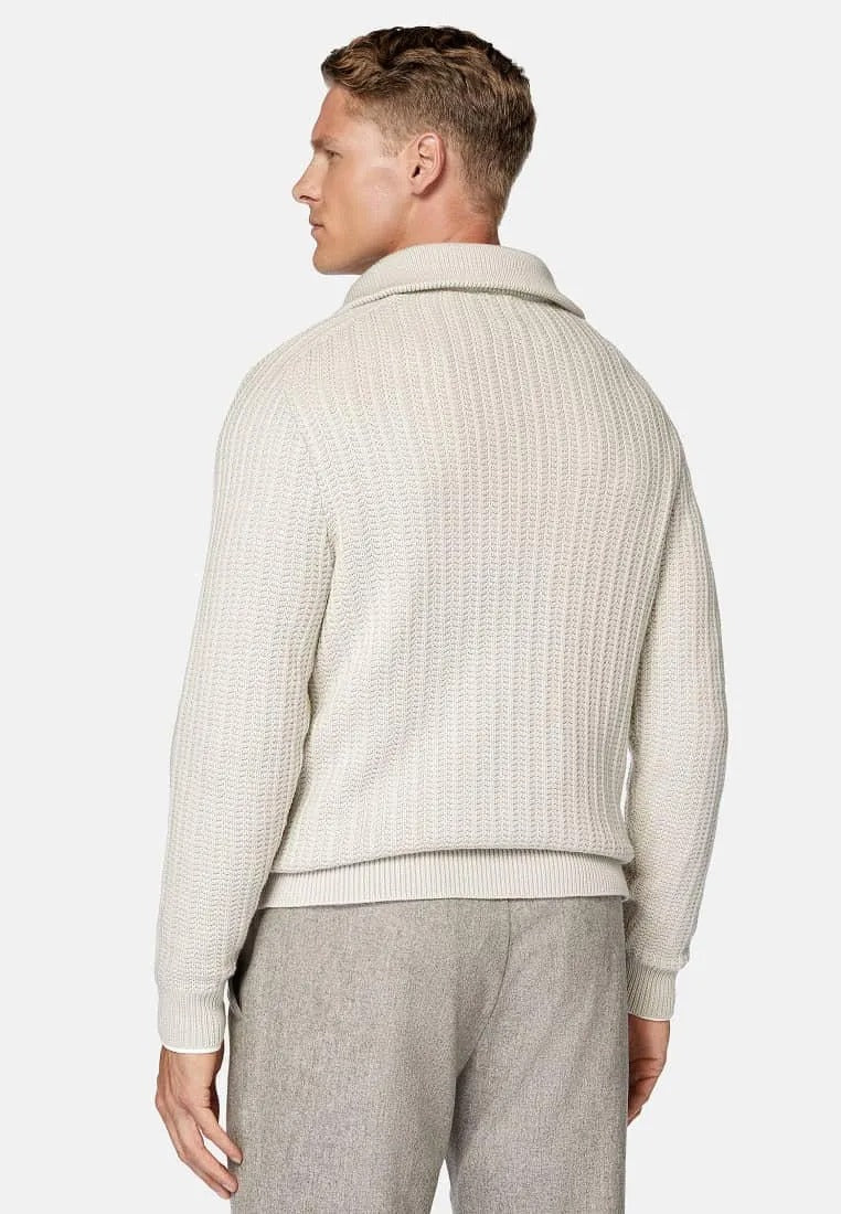 Sweater Halfzip Color Arena en Lana B.