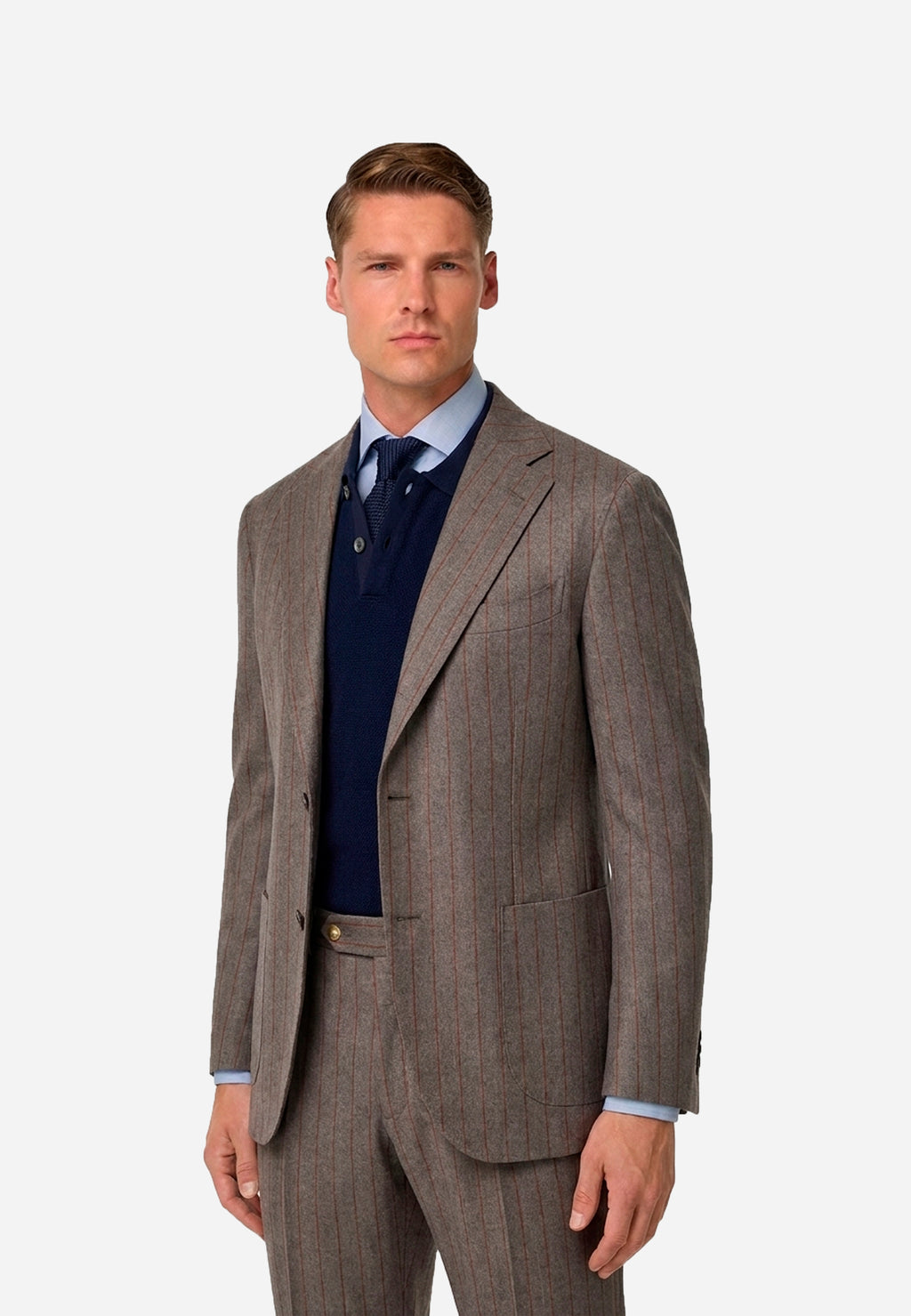 Traje Marrón A Rayas BM.