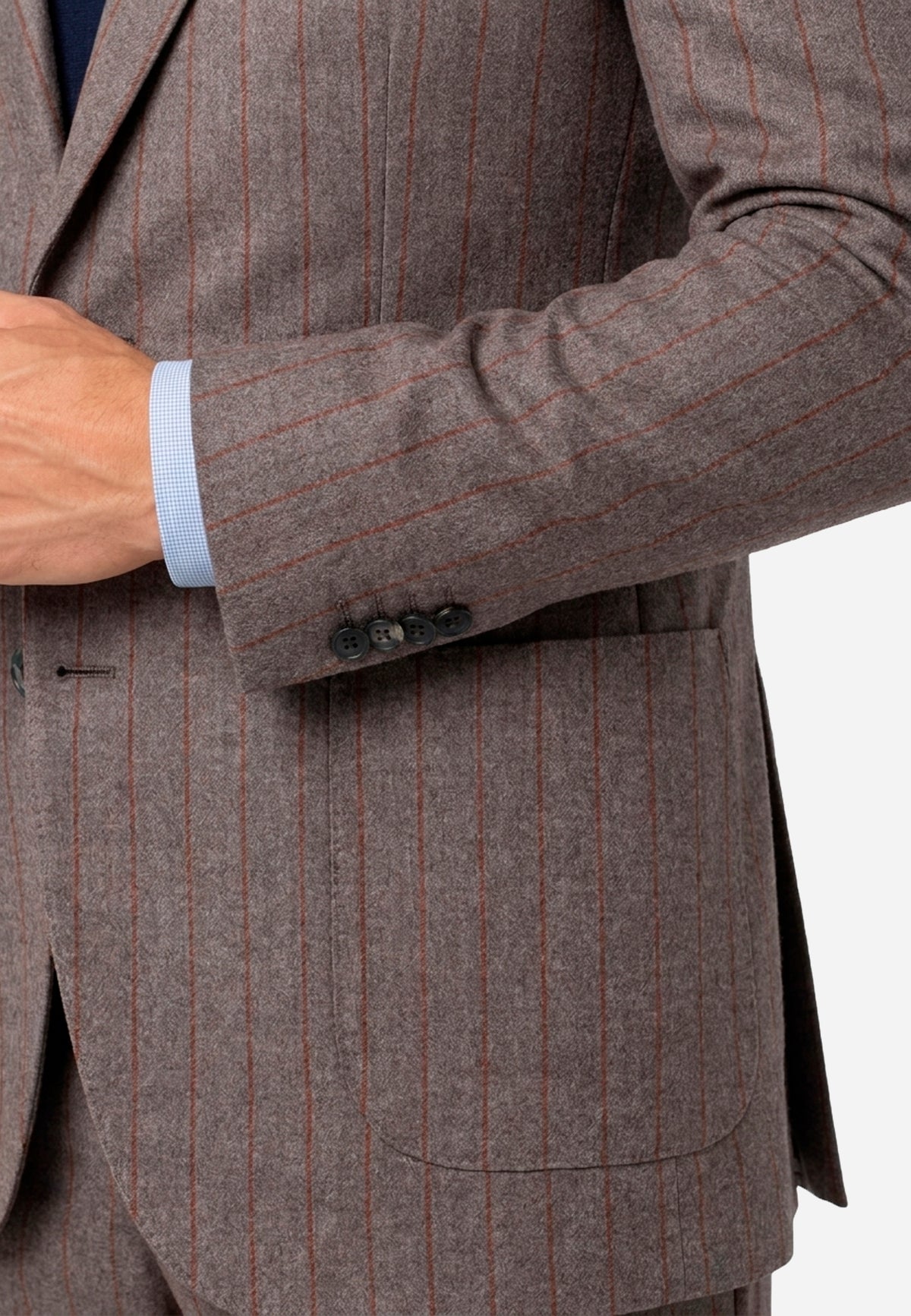 Traje Marrón A Rayas BM.