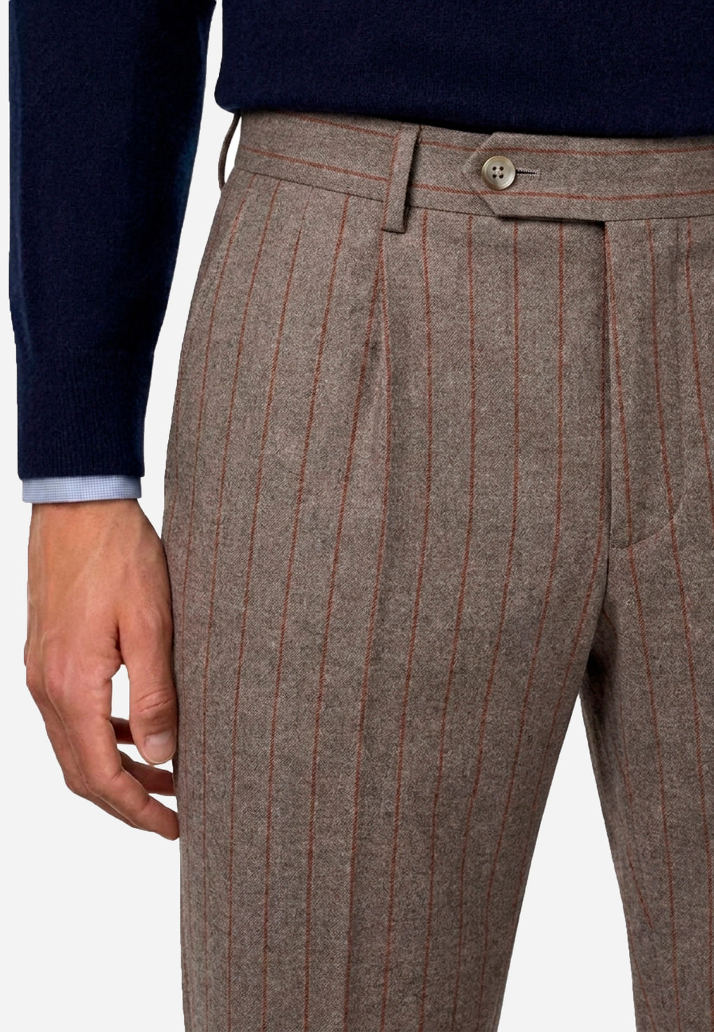 Traje Marrón A Rayas BM.