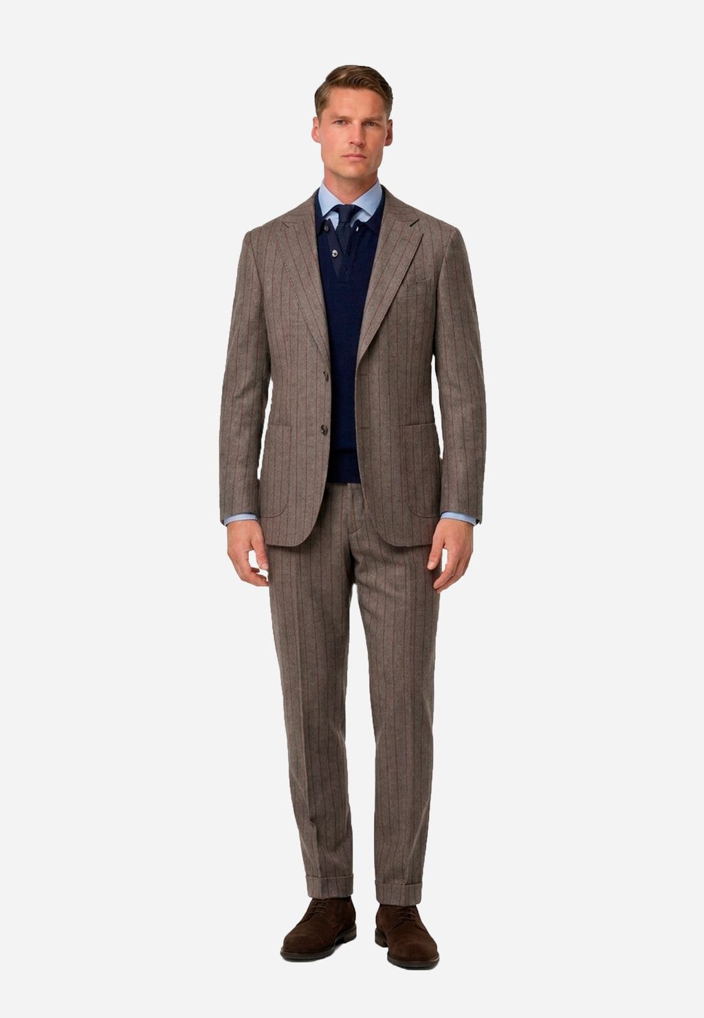 Traje Marrón A Rayas BM.