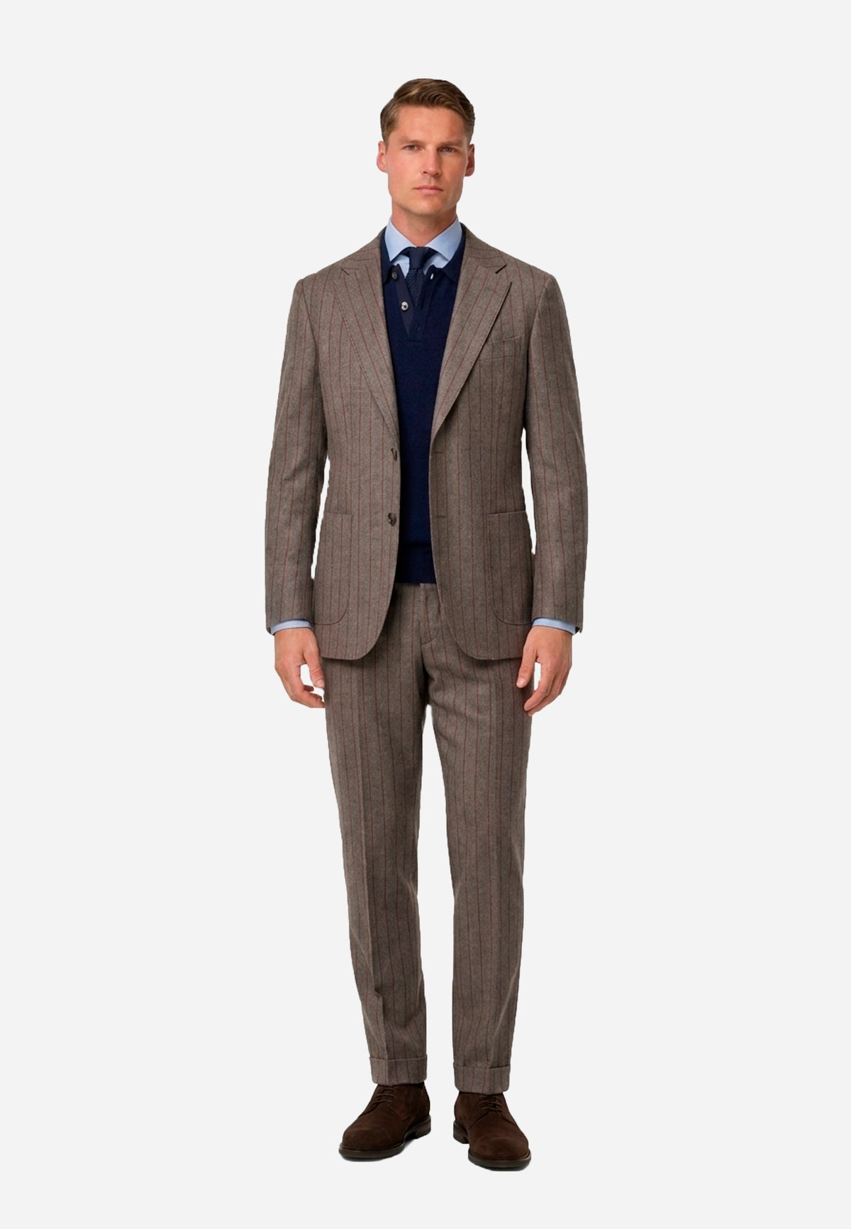 Traje Marrón A Rayas BM.