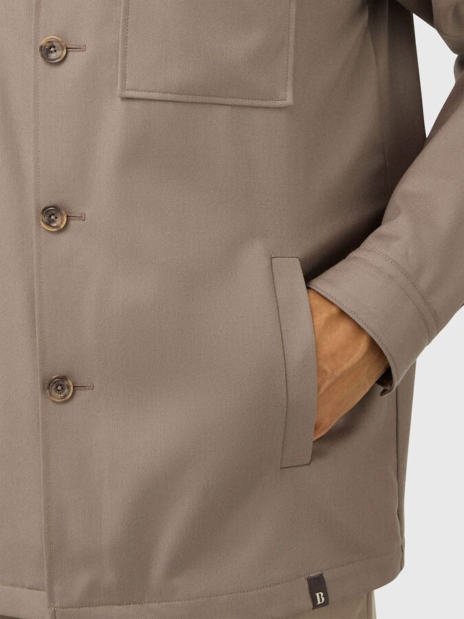 Chaqueta Beige Con Bolsillos De Solapa B.M.