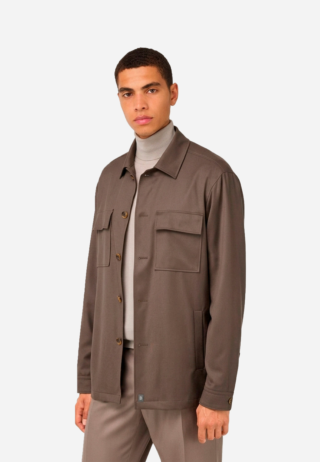 Chaqueta Marrón Con Bolsillos De Solapa B.M.