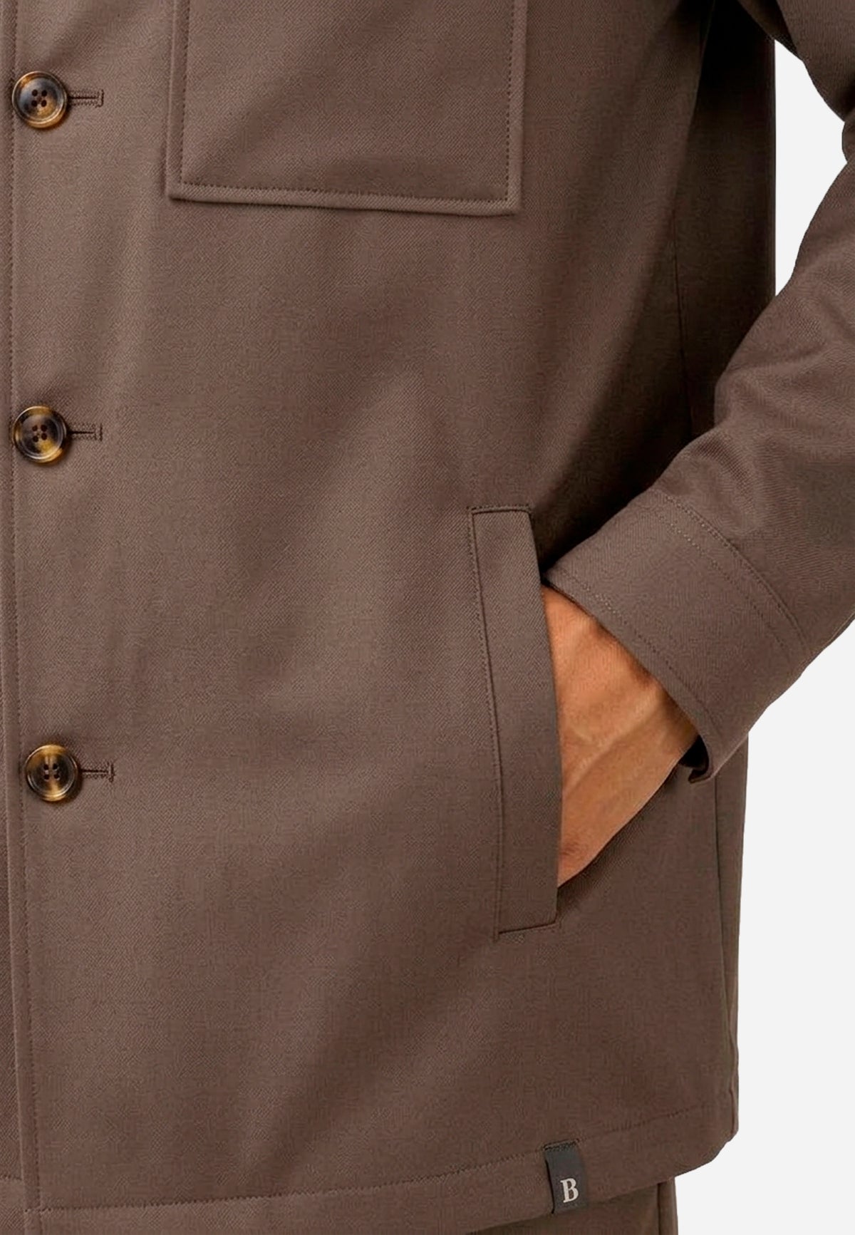 Chaqueta Marrón Con Bolsillos De Solapa B.M.