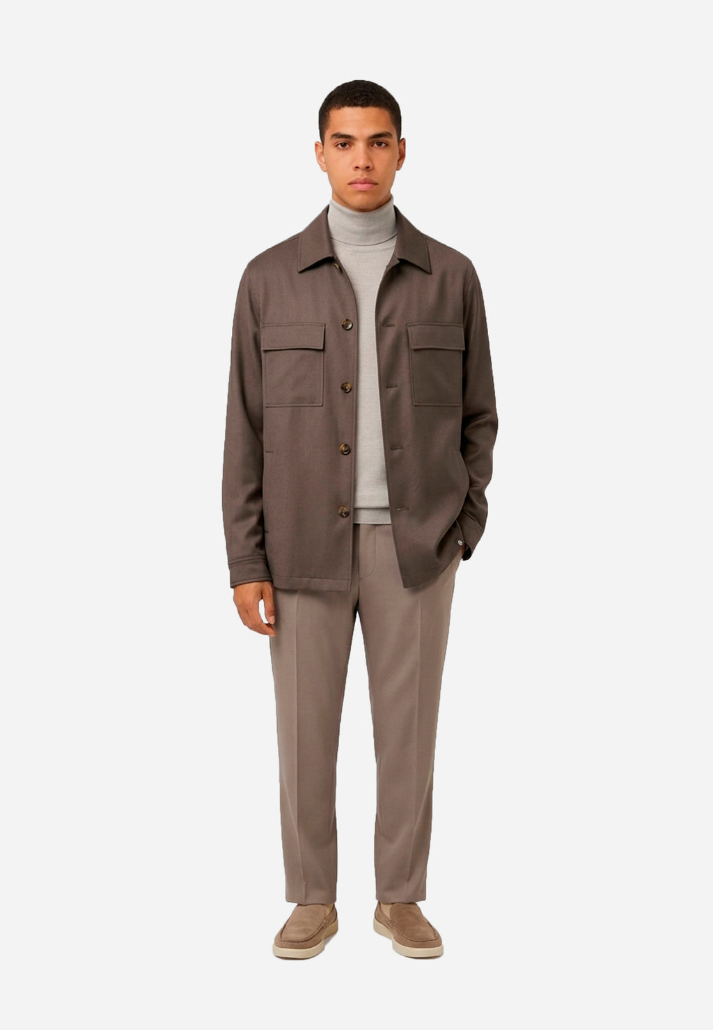 Chaqueta Marrón Con Bolsillos De Solapa B.M.
