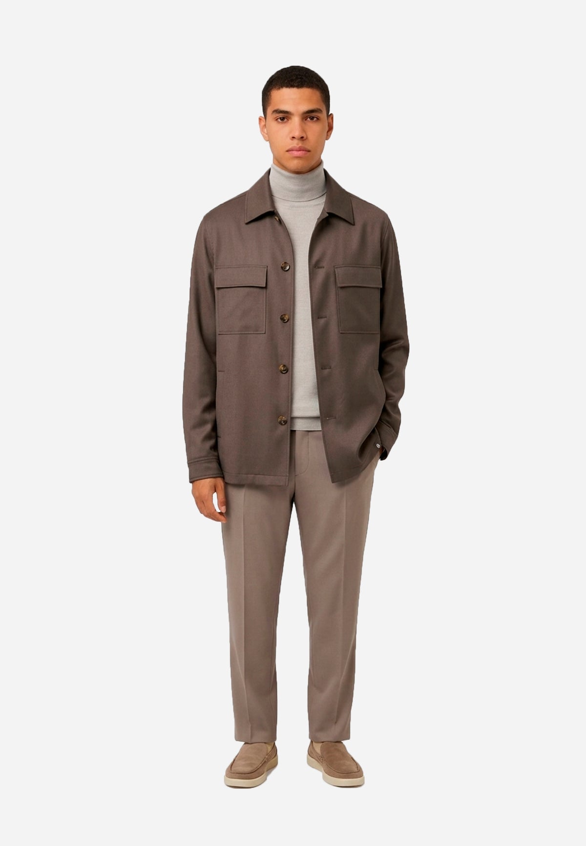 Chaqueta Marrón Con Bolsillos De Solapa B.M.