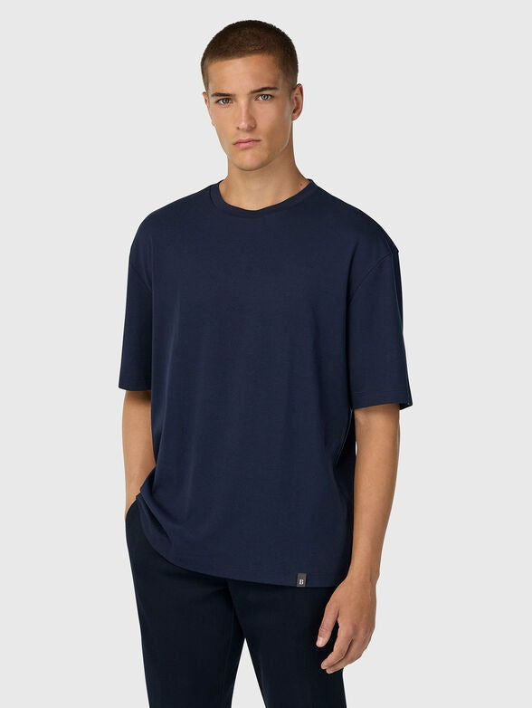 Camiseta-Tshirt Azul Marino Básica B.M.