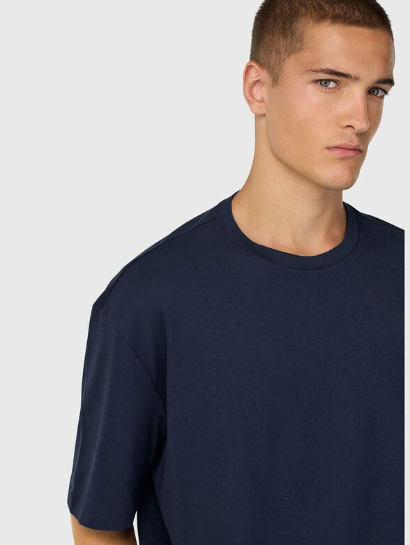 Camiseta-Tshirt Azul Marino Básica B.M.