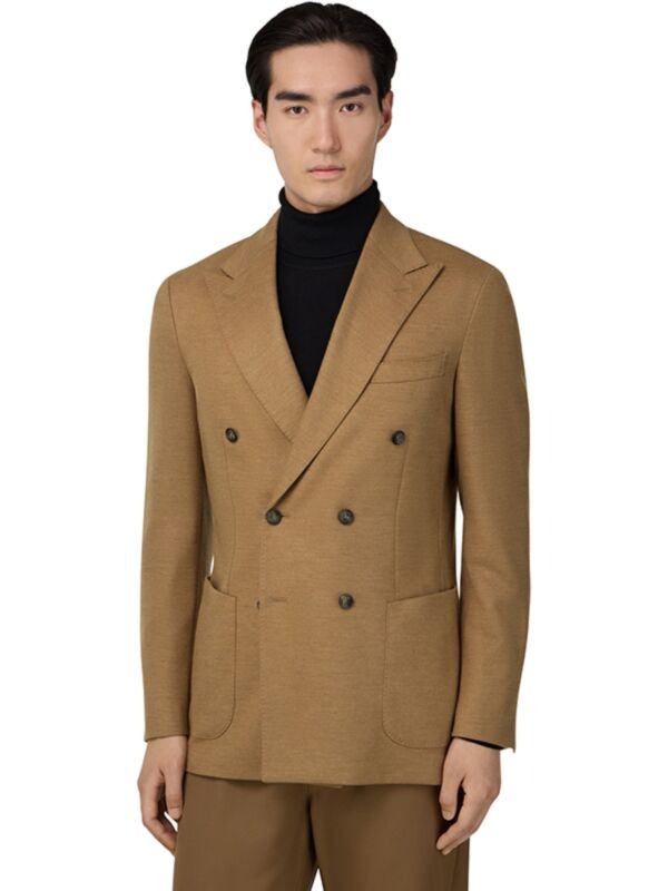 Saco Cruzado En Tono Camel B.M.