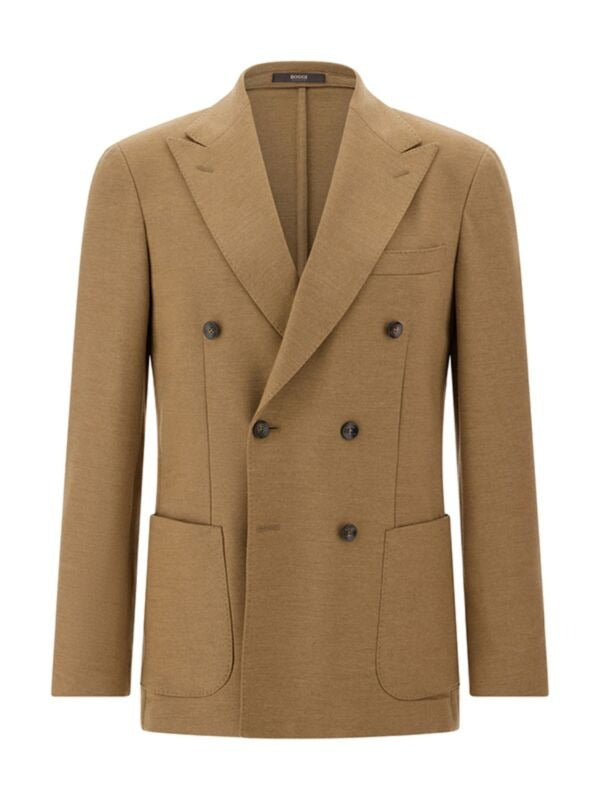 Saco Cruzado En Tono Camel B.M.
