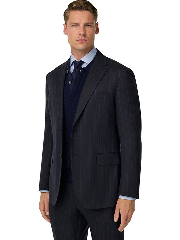 Traje Azul Marino Con Raya Diplomática B.M.