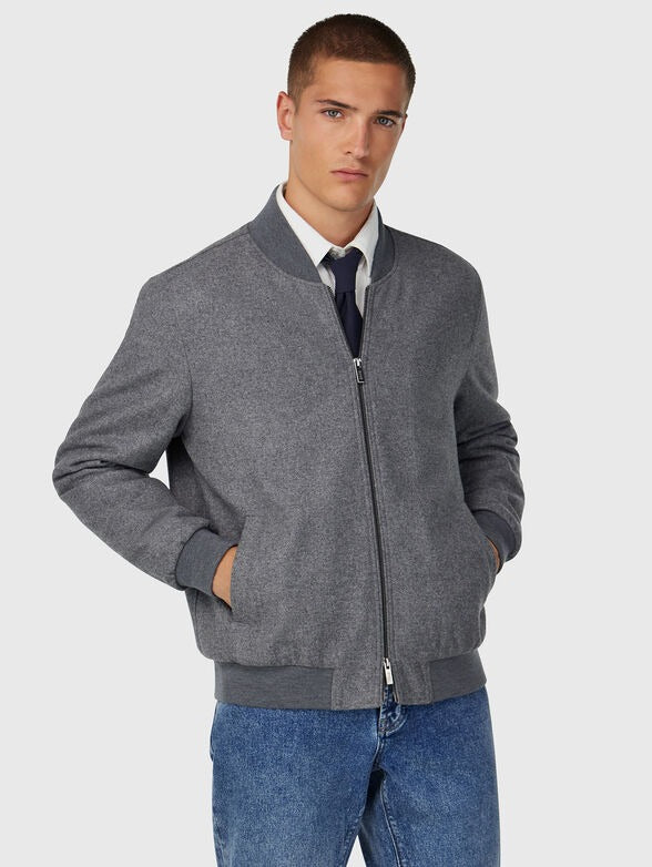 Chaqueta Bomber Gris B.M.