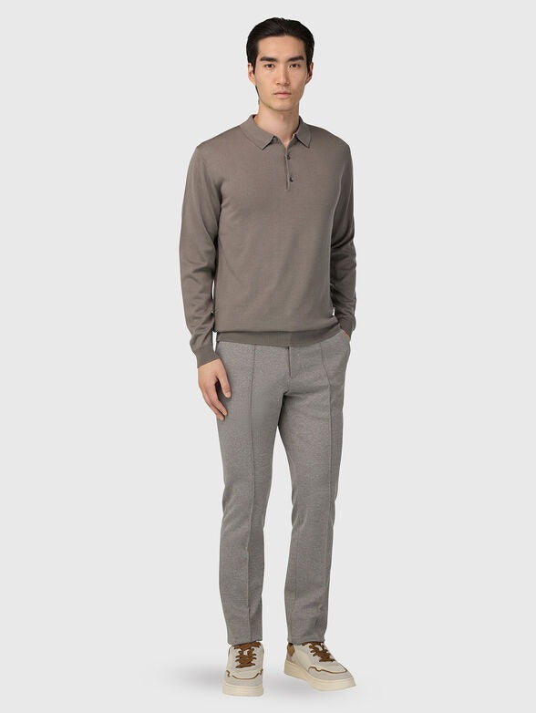 Pantalón Gris Texturizado B.M.