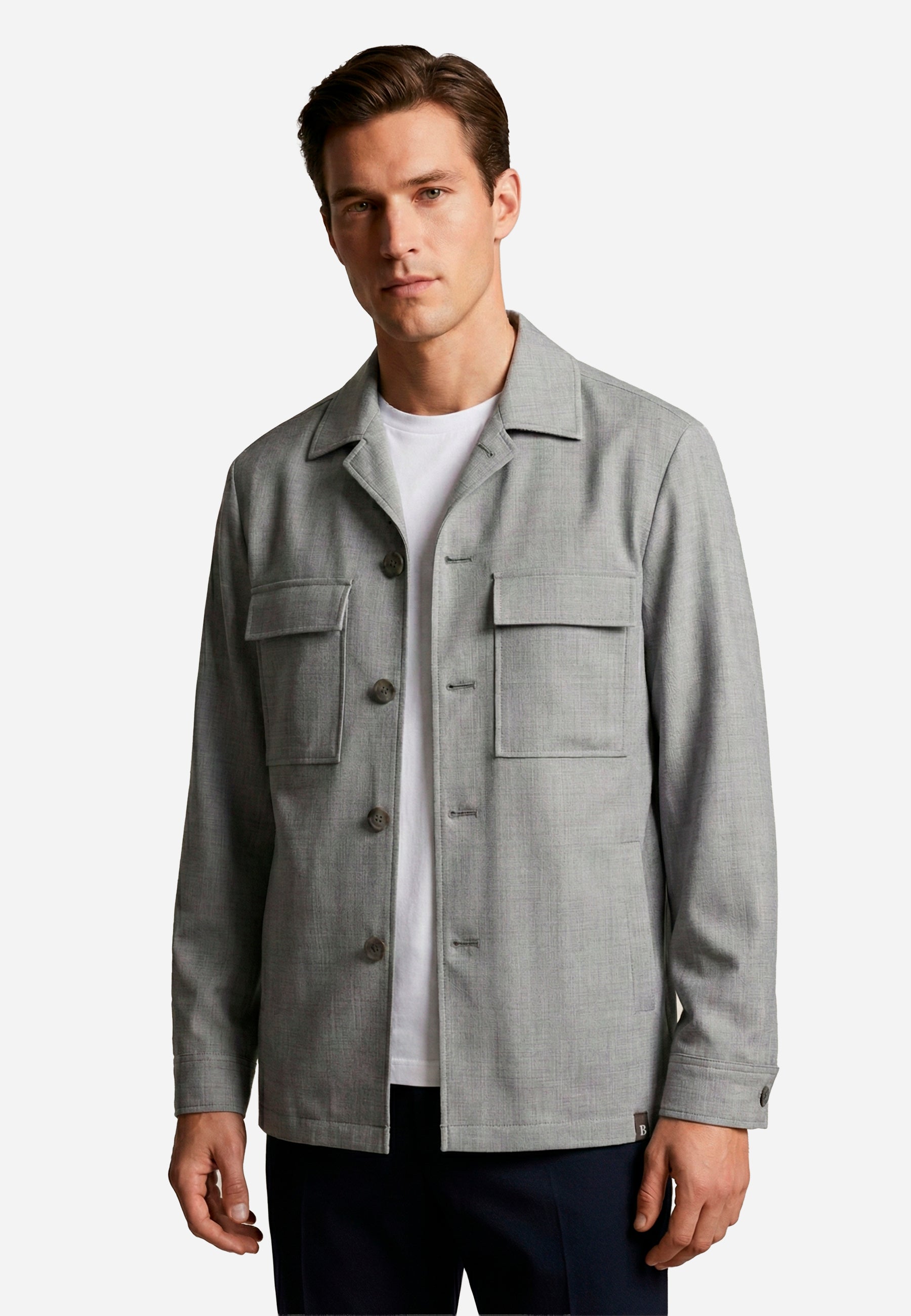 Chaqueta Shirt Jacket Gris Hombre B.M.