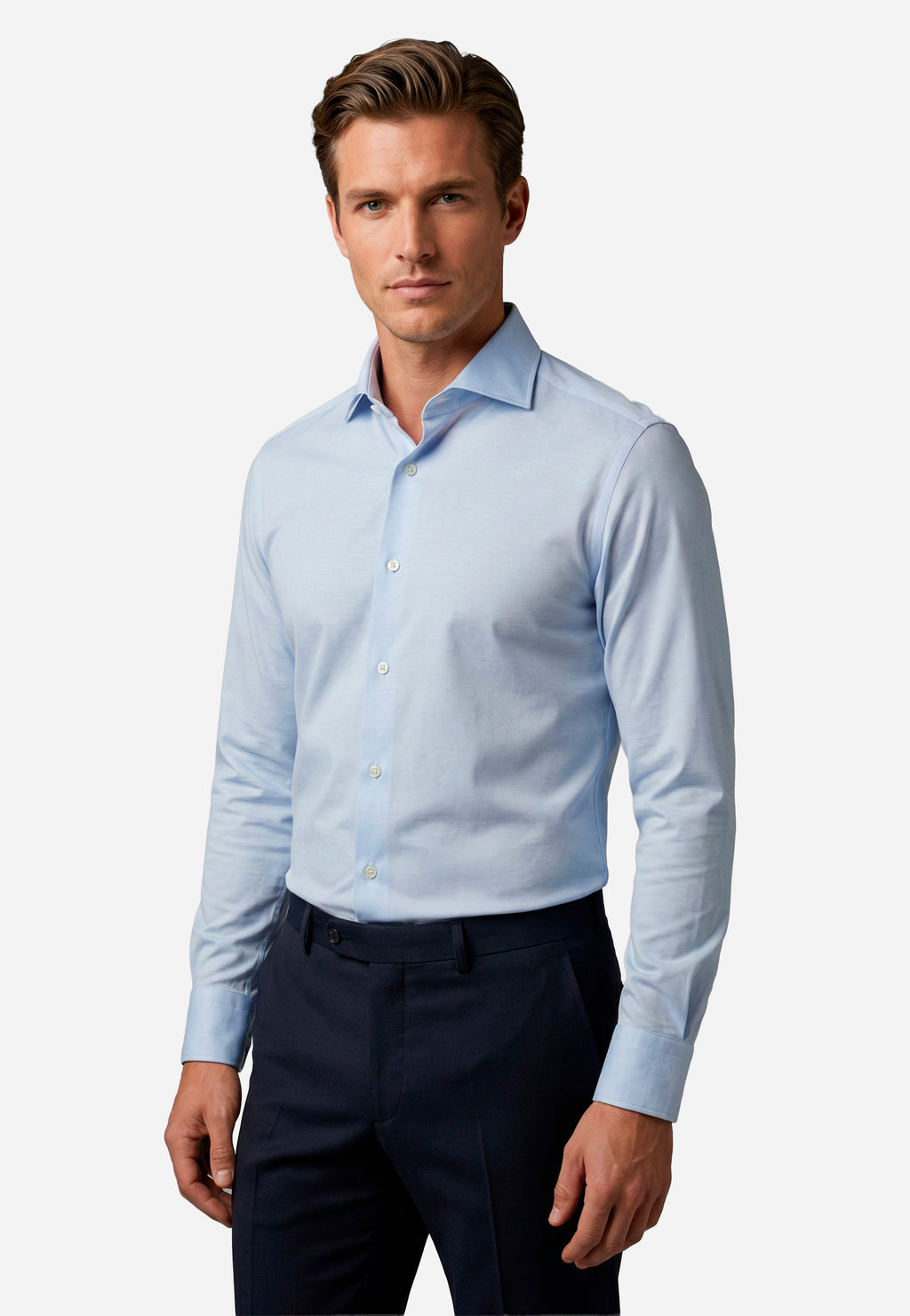 Camisa Sport Azul Cielo Micro Motivo B.
