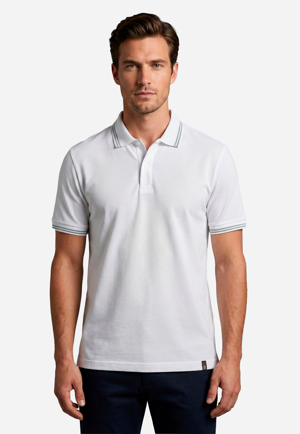 Camiseta Polo Blanca B.