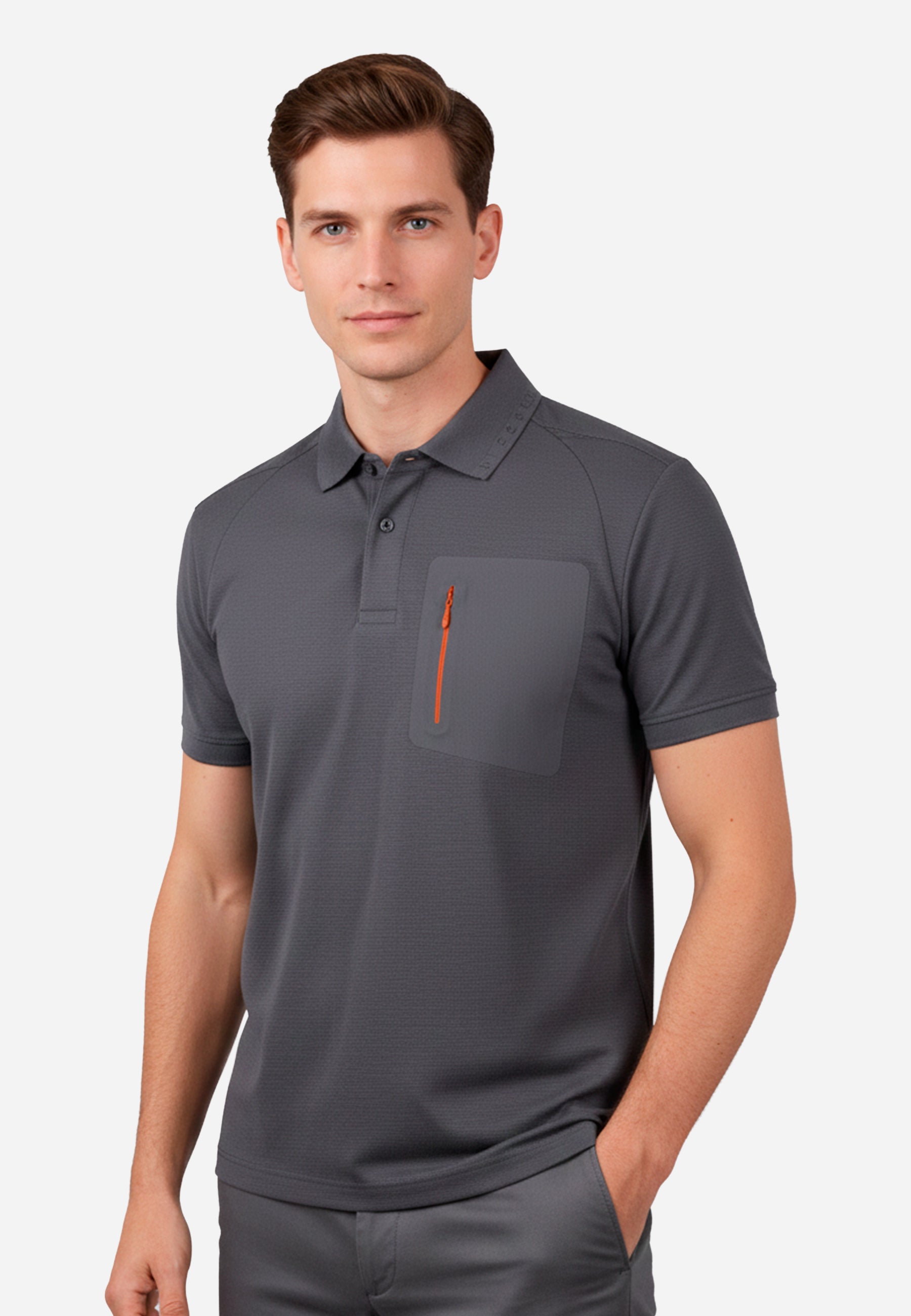 Camiseta Polo Gris B.