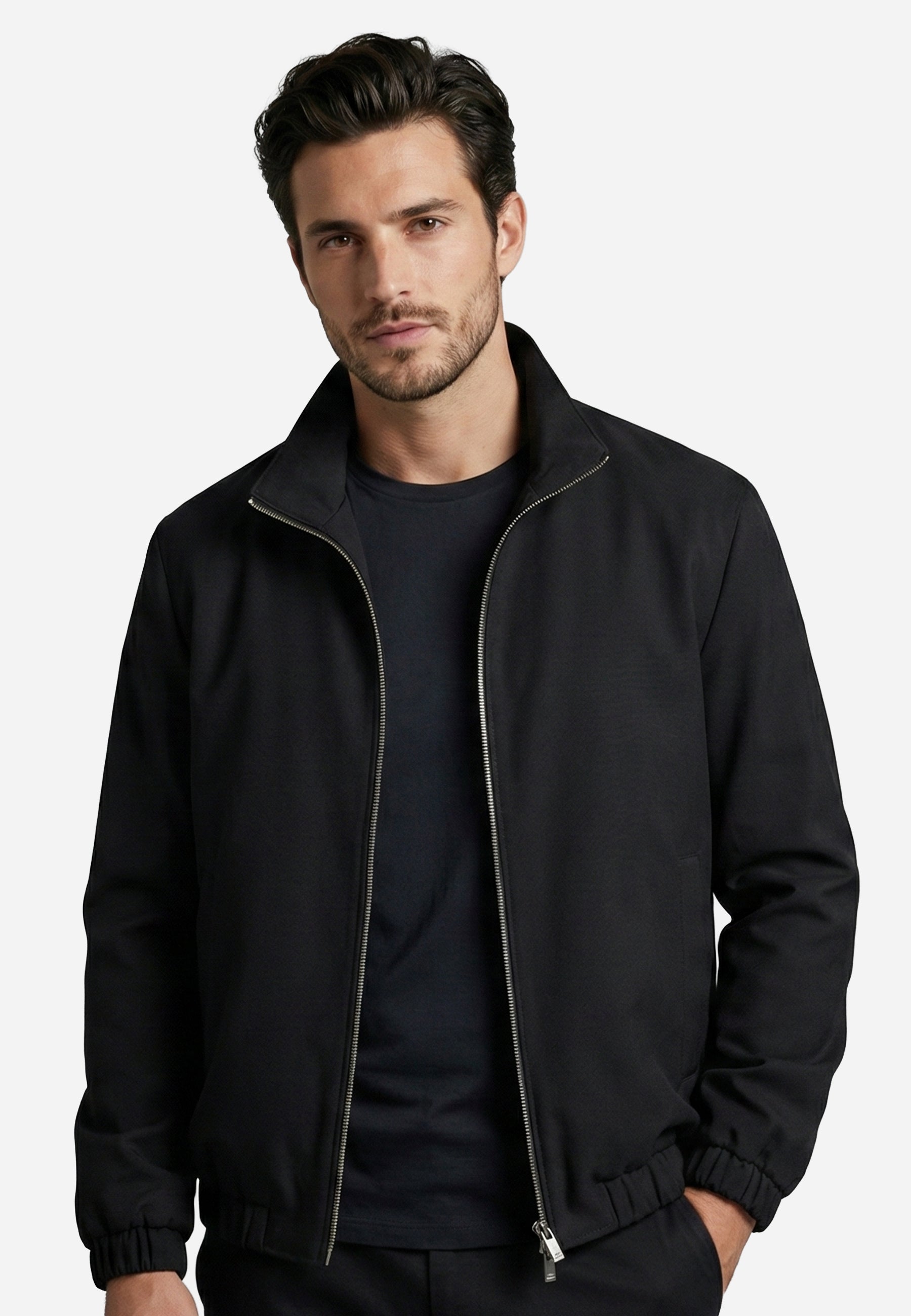 Chaqueta Bomber Negra B.