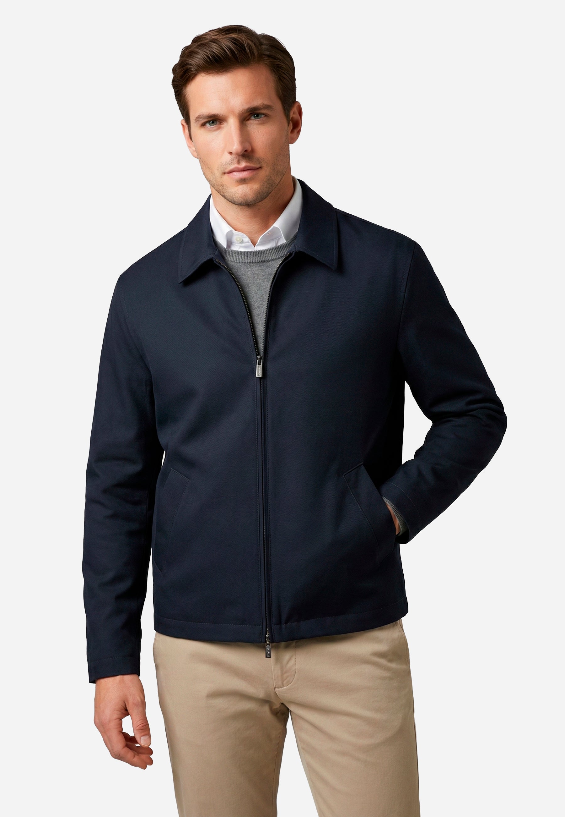 Chaqueta Blouson Azul Marino Hombre  B.M.