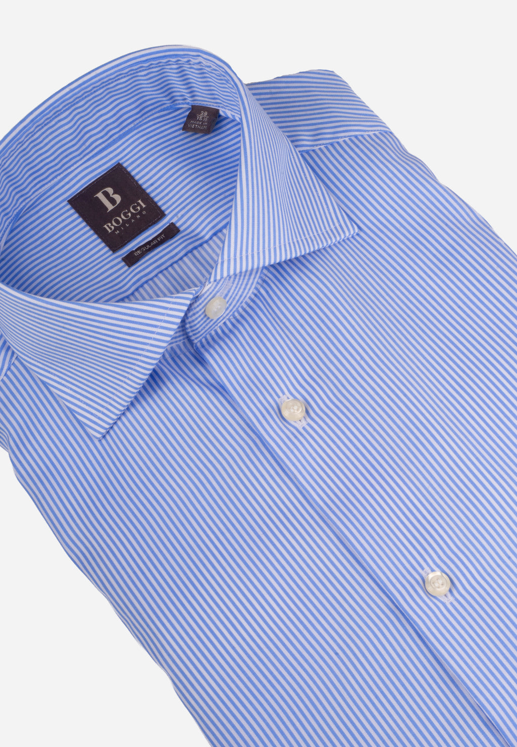 Camisa Rayas Azul Hombre B.M.