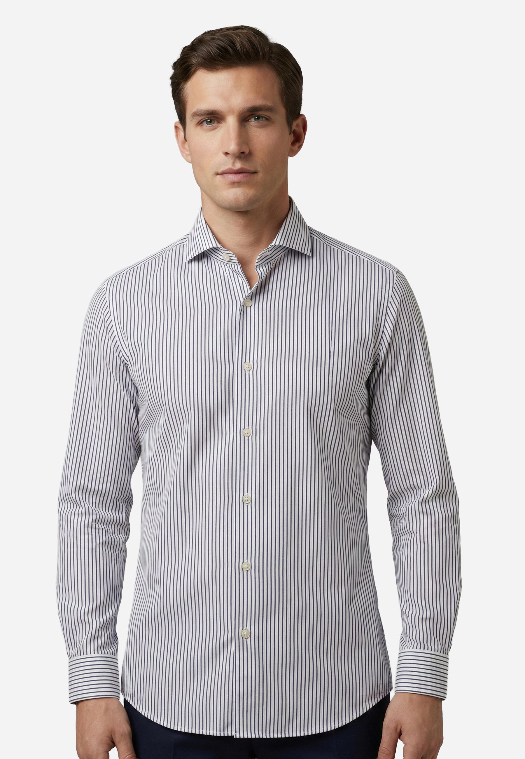 Camisa Café Rayas B.