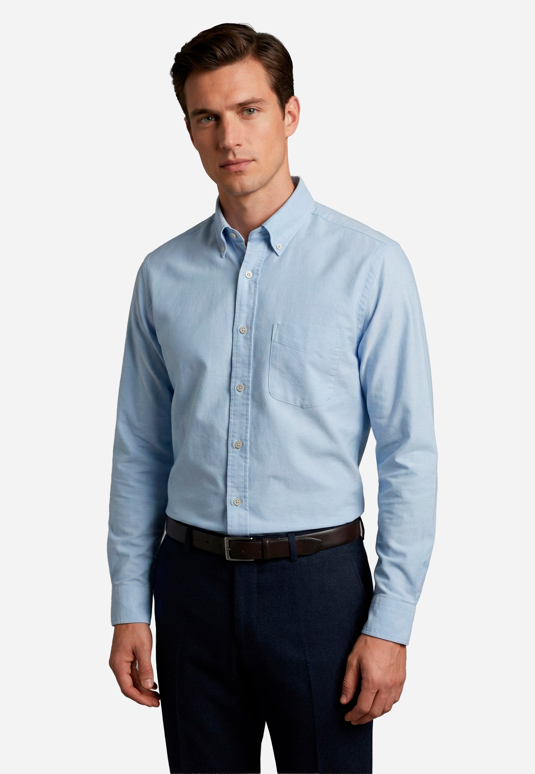 Camisa Boggi Azul en Algodón