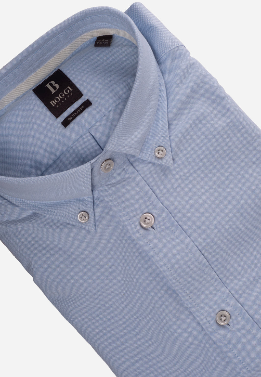 Camisa Boggi Azul en Algodón