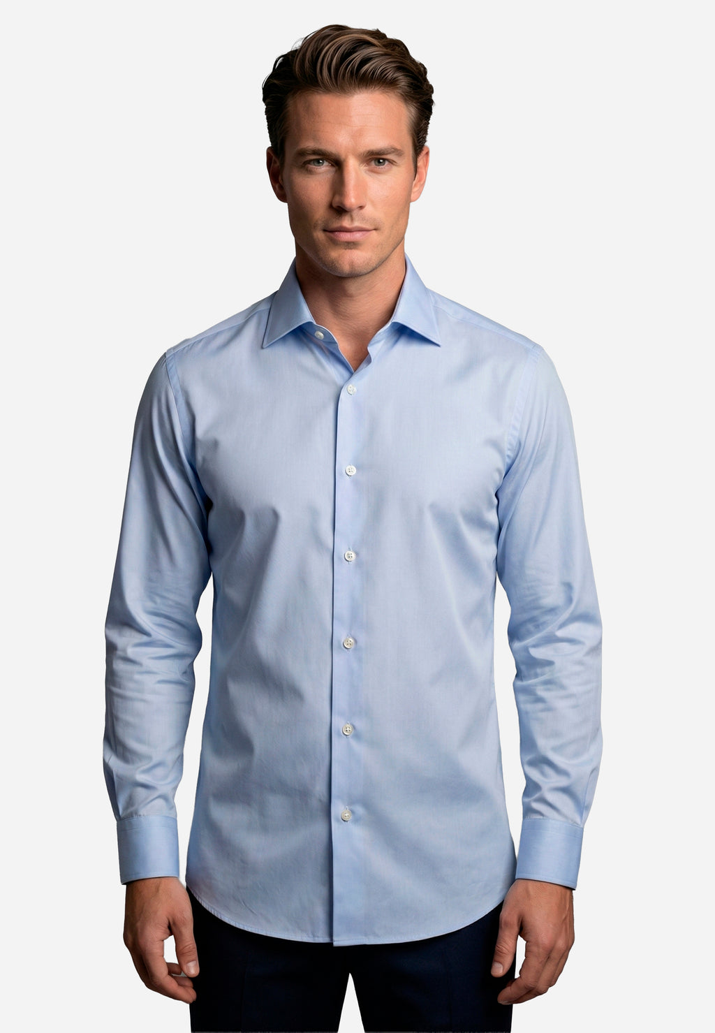 CamisaAzul en Algodón B.