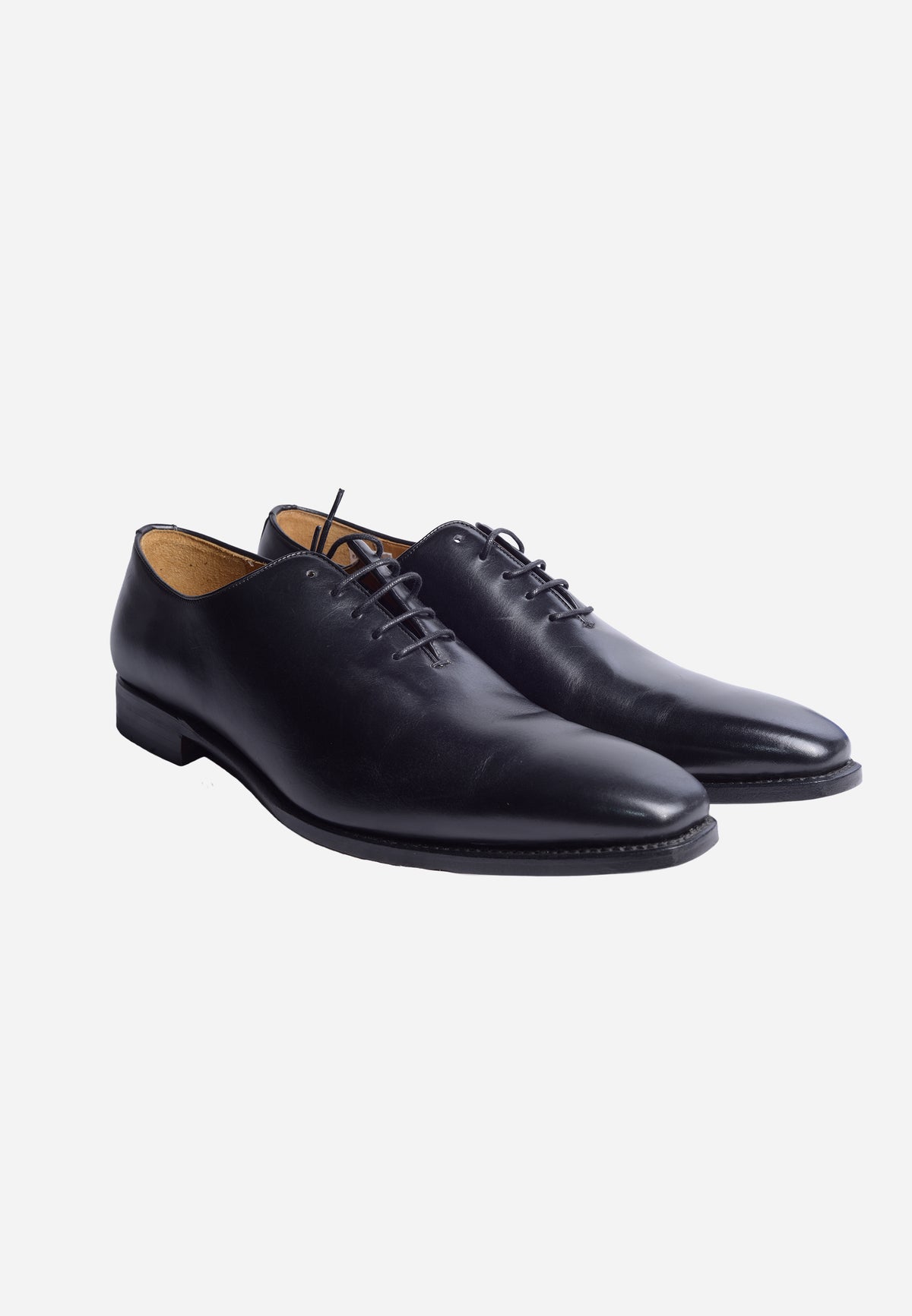 Zapato Oxford Plain Toe En Piel Negra LC.
