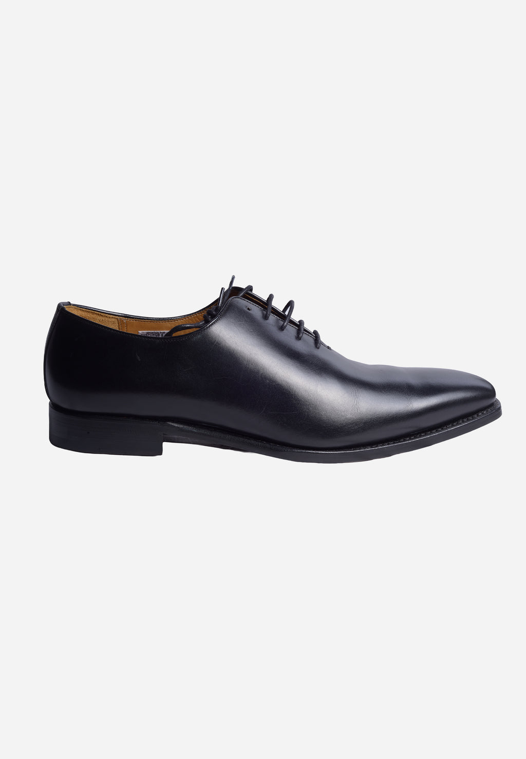Zapato Oxford Plain Toe En Piel Negra LC.