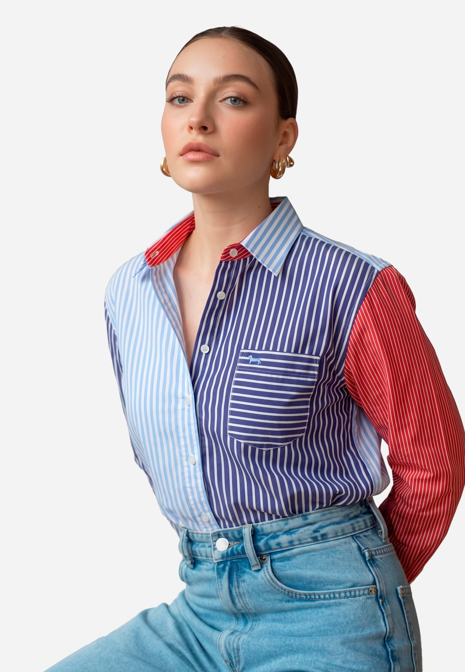 Blusa Rayas Dama H&B.