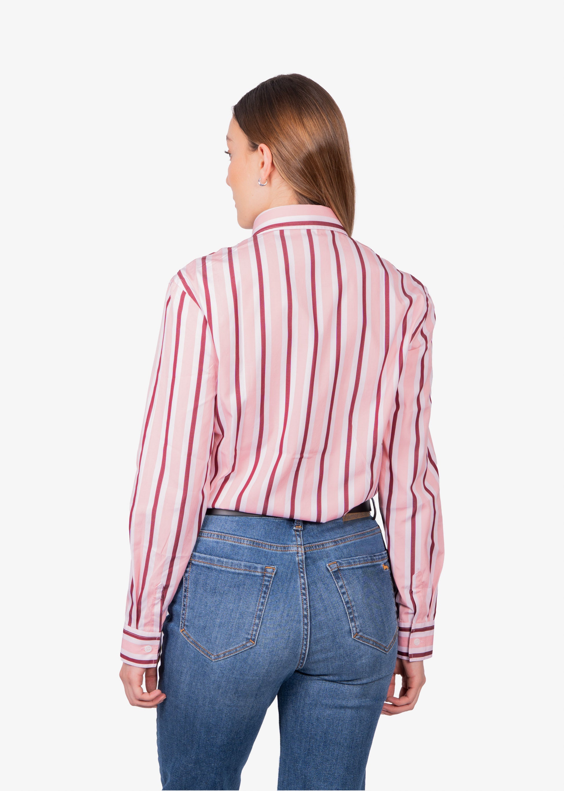 Blusa Dama Rosada Rayas Algodón H&B