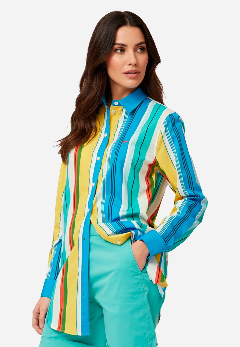 Camisa Rayas Azul H&B