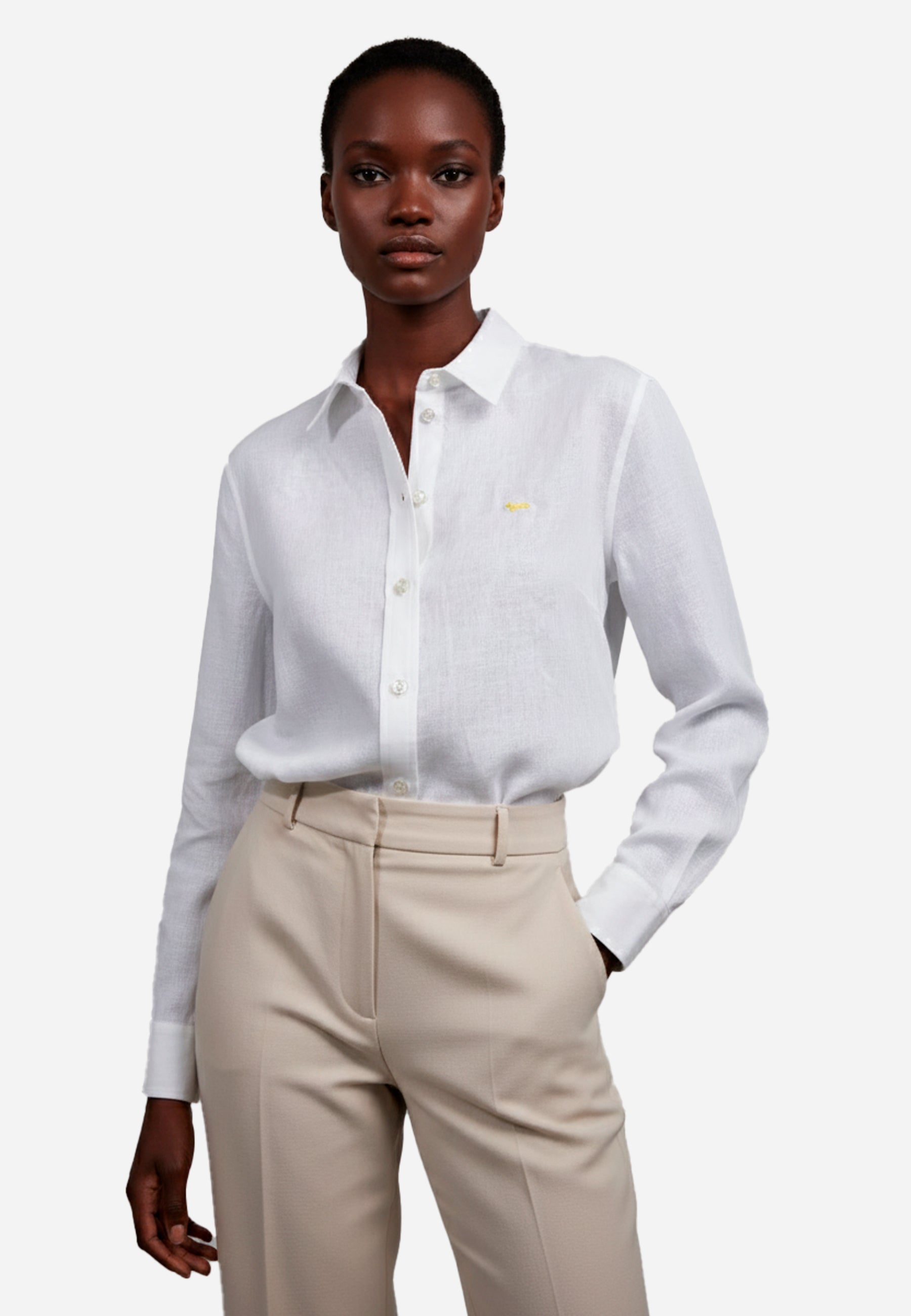 Camisa Dama Blanca Clásica H&B