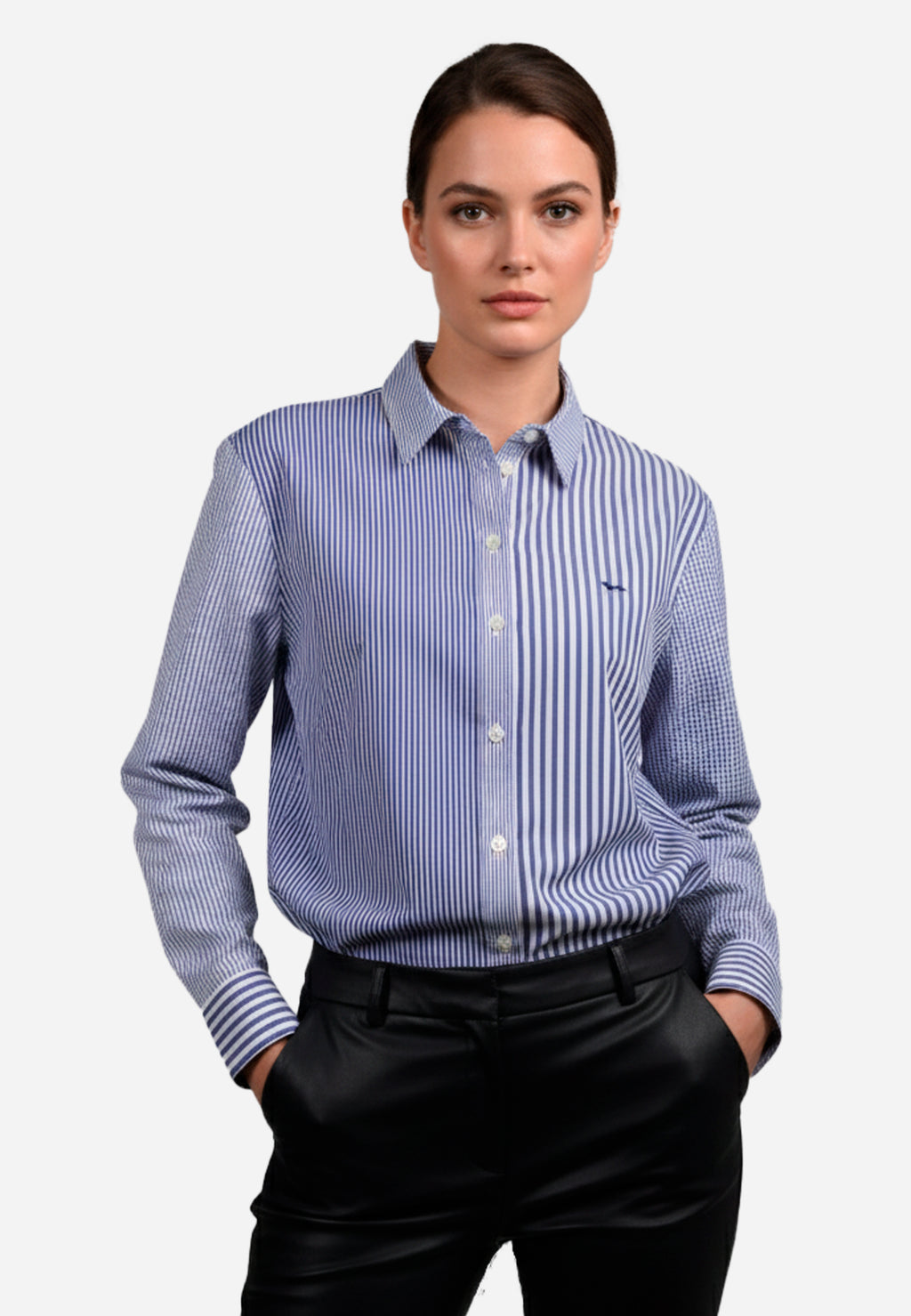 Camisa Rayas Azul H&B