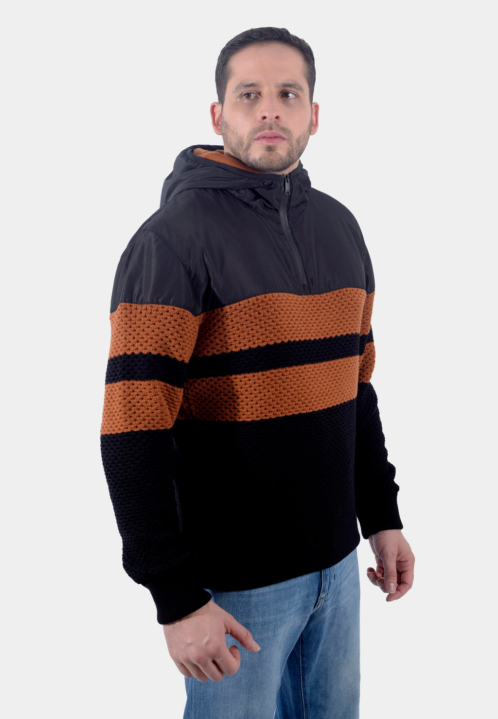 SWETER E. ZEGNA NEGRO CAFÉ LANA (UAM74-ACT125-500)