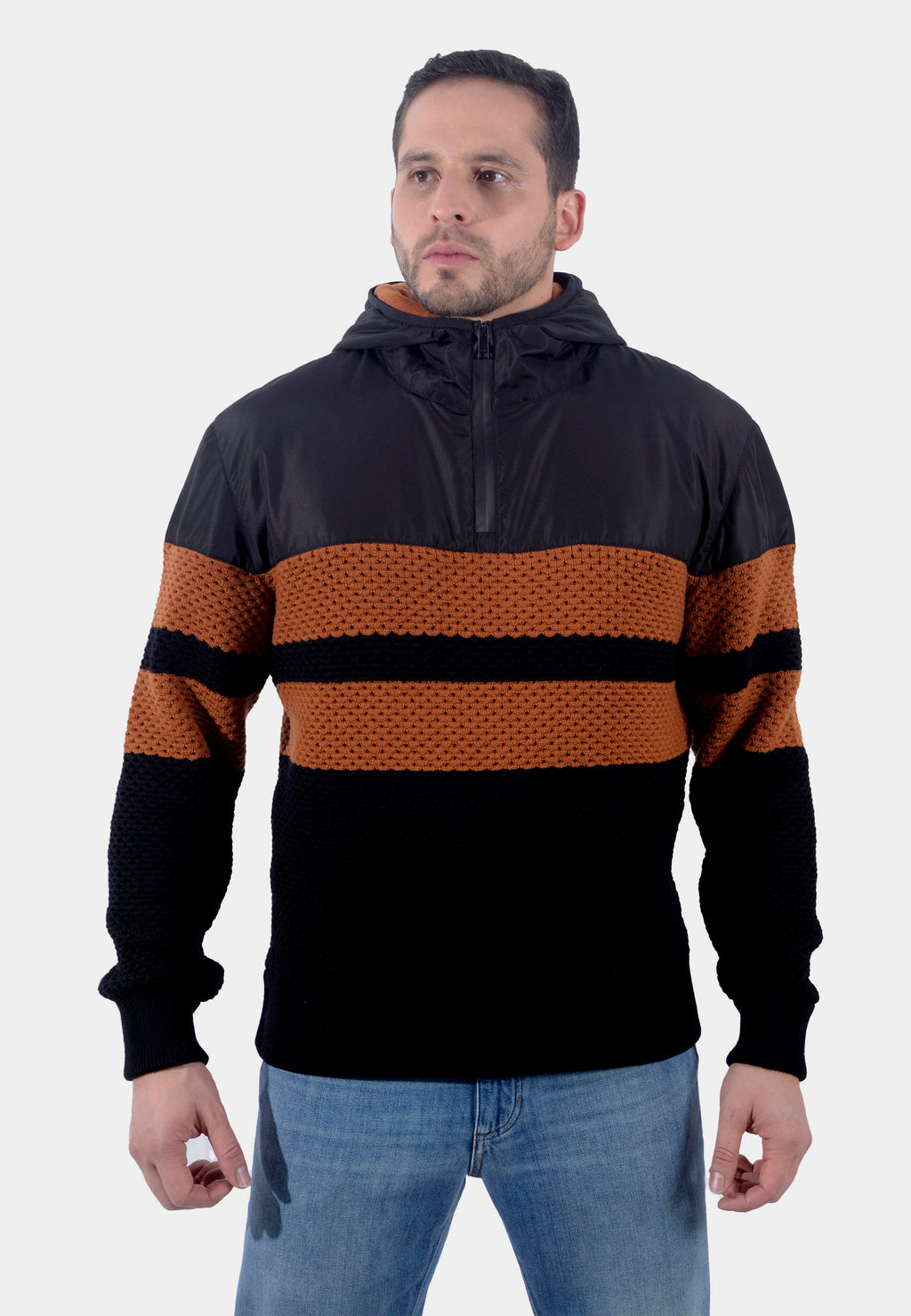 SWETER E. ZEGNA NEGRO CAFÉ LANA (UAM74-ACT125-500)