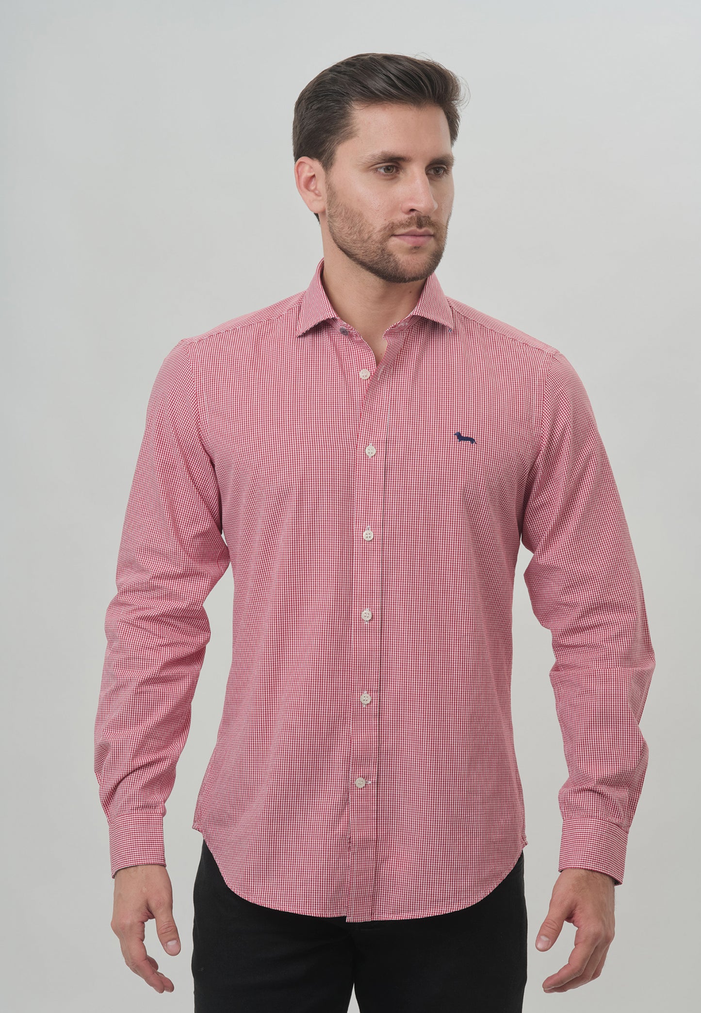 CAMISA SPORT HARMONT & BLAINE ROJO CUADS ALGODON (CNJ012011464-501)