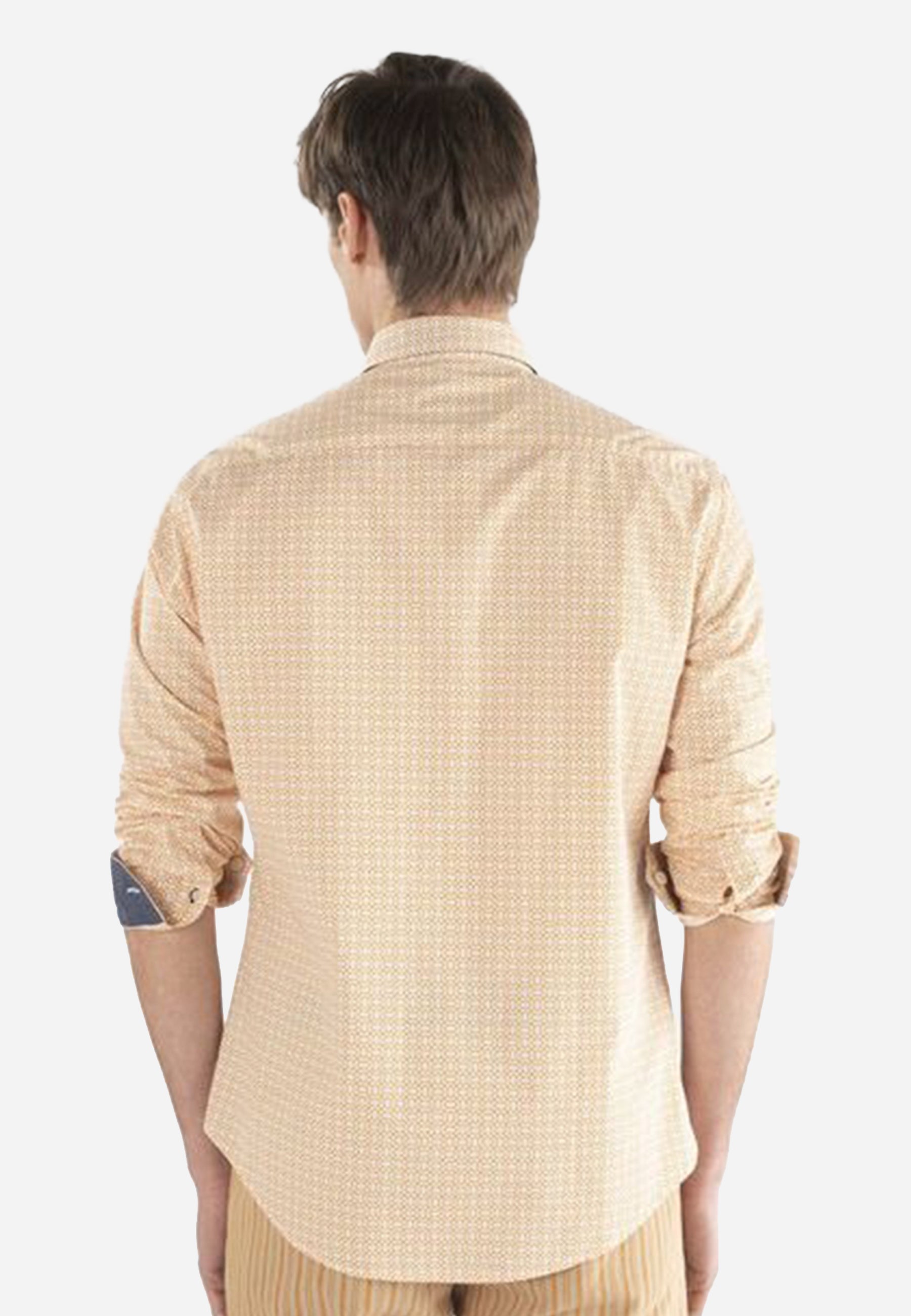 Camisa Naranja Rayas Hombre H&B.