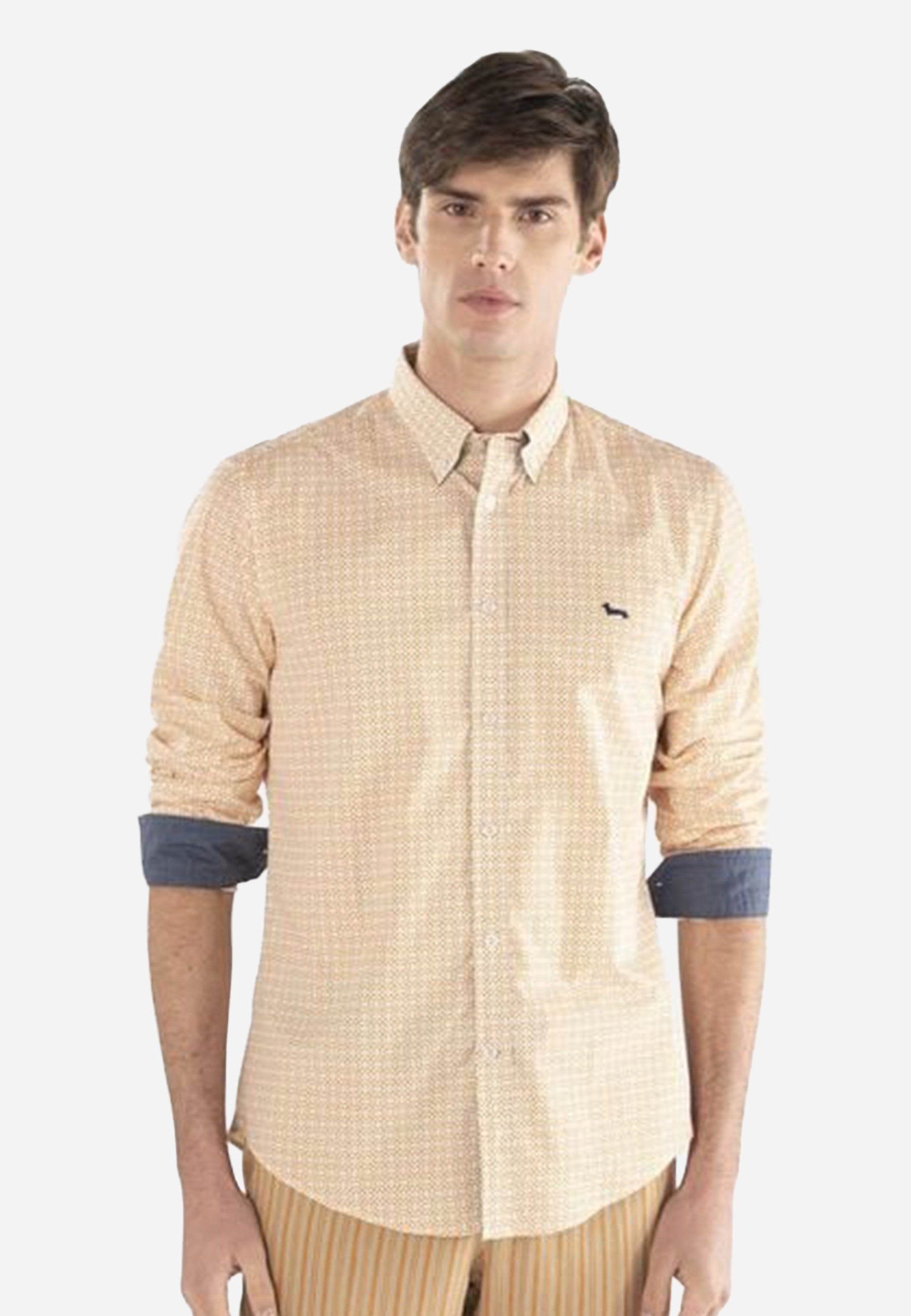 Camisa Naranja Rayas Hombre H&B.
