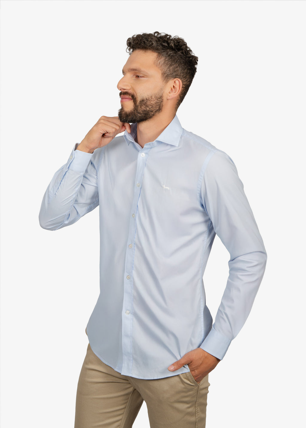 Camisa Sport Azul Celeste Basic H&B