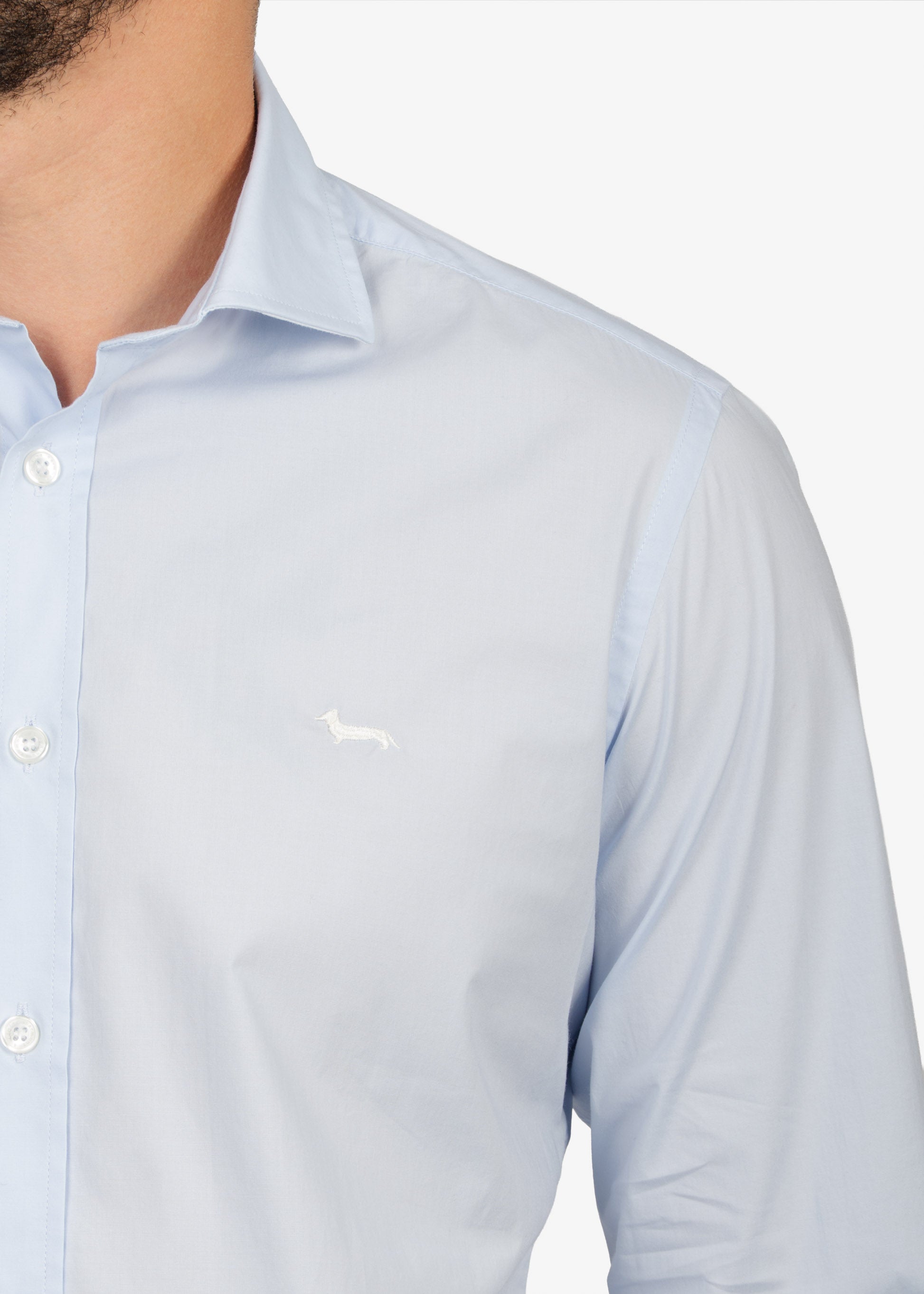 CAMISA SPORT HARMONT & BLAINE AZUL ALG + EA (CNM011012523I-810)