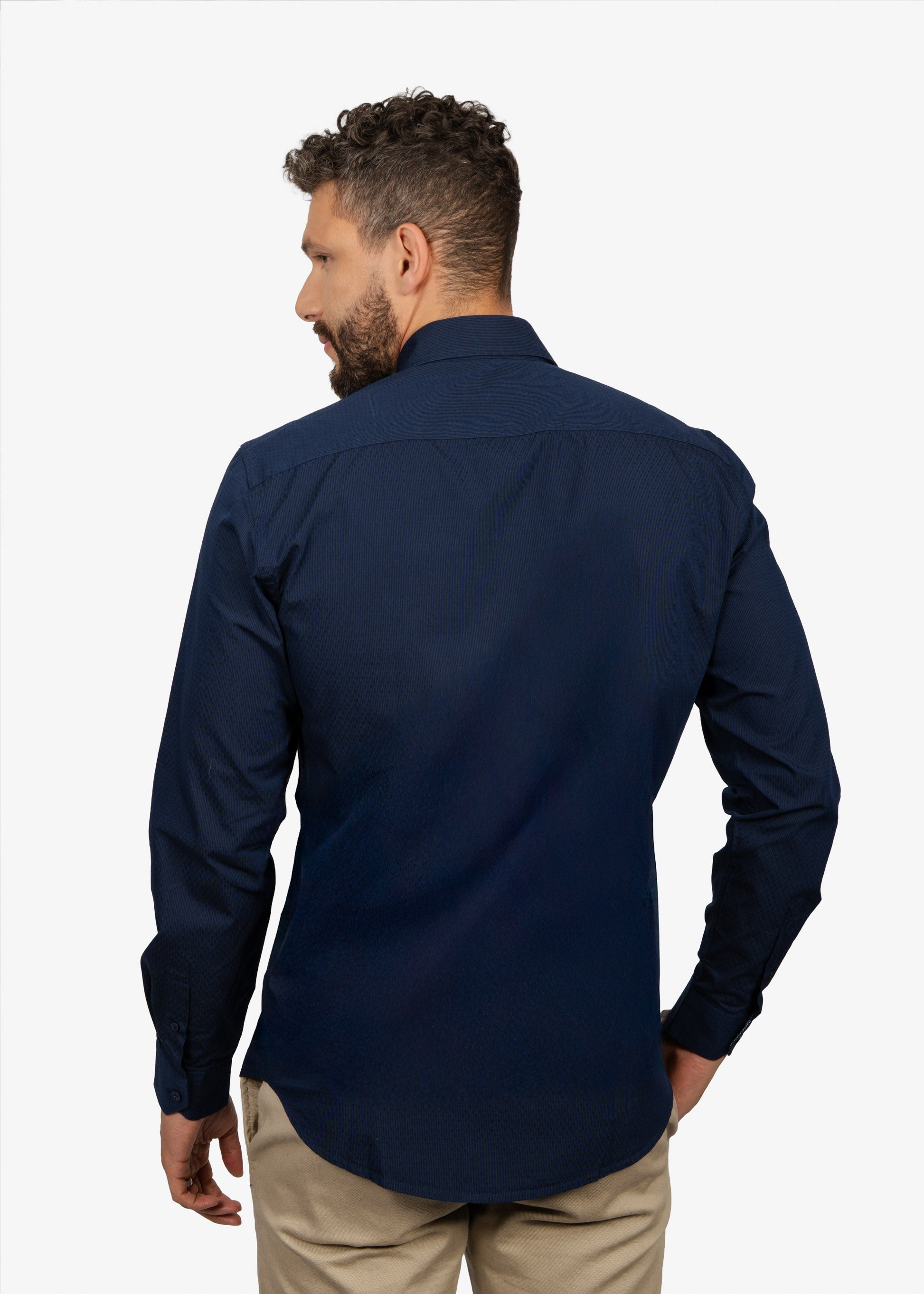 CAMISA SPORT HARMONT & BLAINE AZUL ALGODON (CNM011012986I-801)