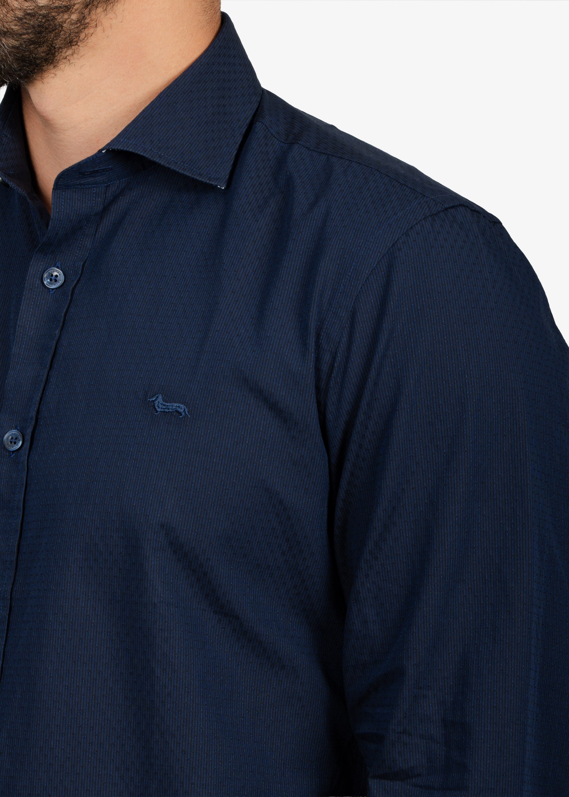 CAMISA SPORT HARMONT & BLAINE AZUL ALGODON (CNM011012986I-801)