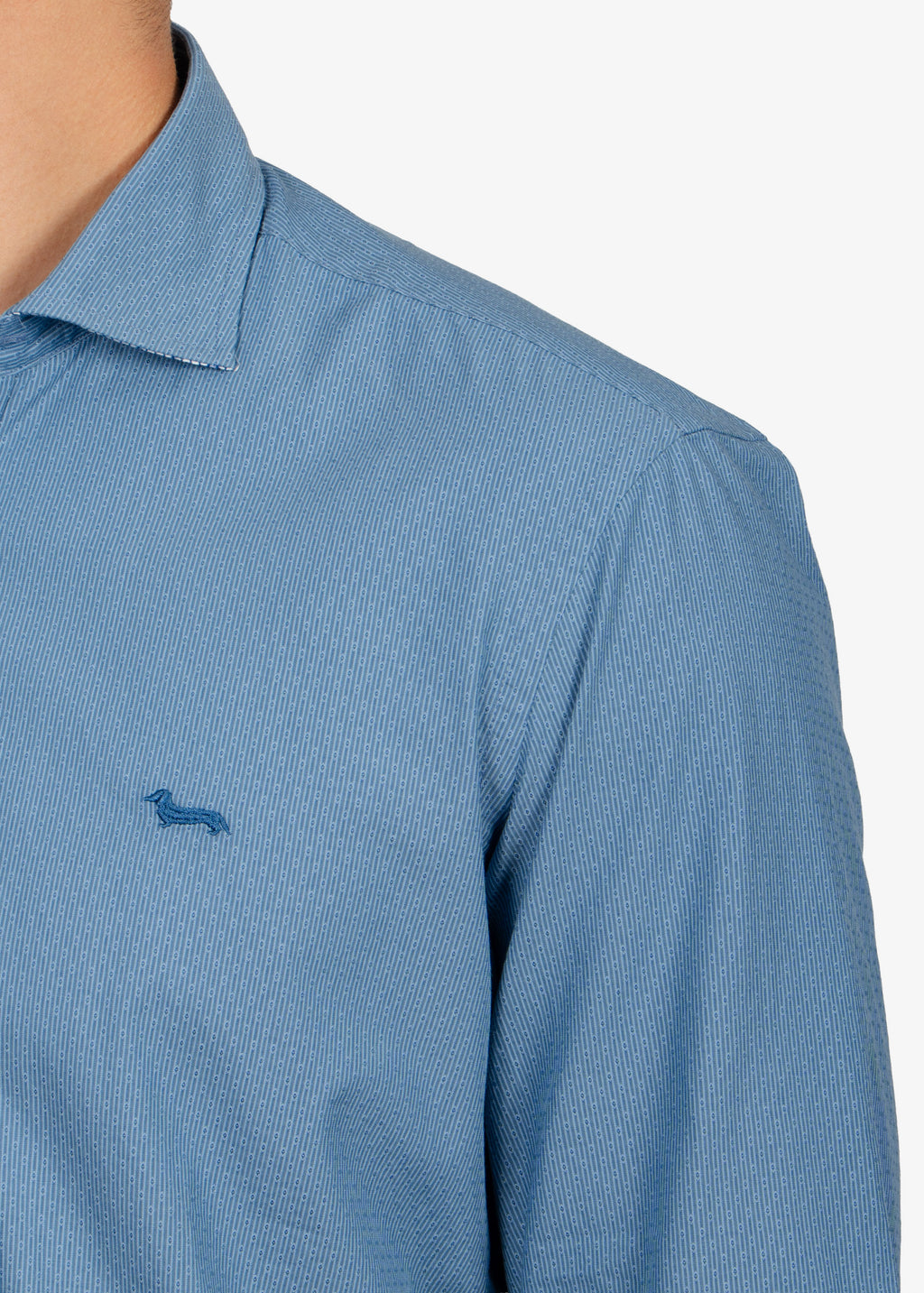 Camisa Sport Azul Micro Motivo H&B