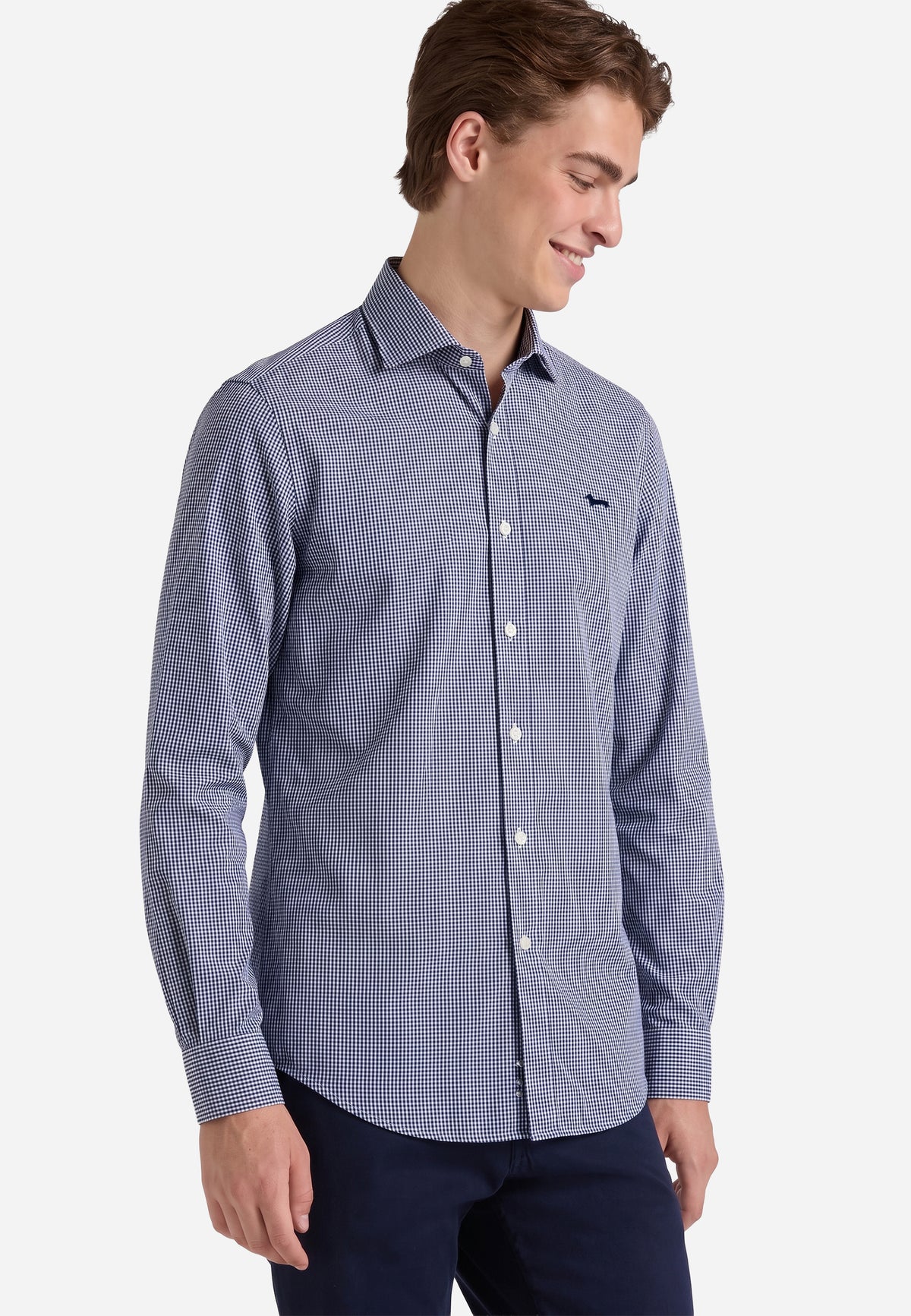 Camisa A Cuadros Vichy Azul Marino HYB.