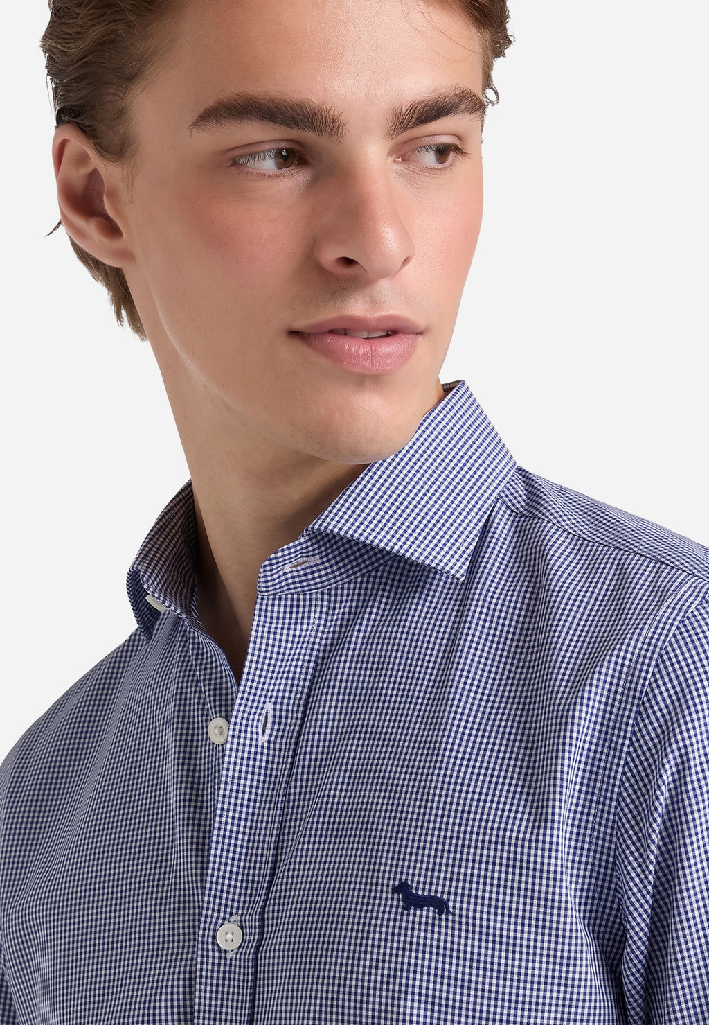 Camisa A Cuadros Vichy Azul Marino HYB.