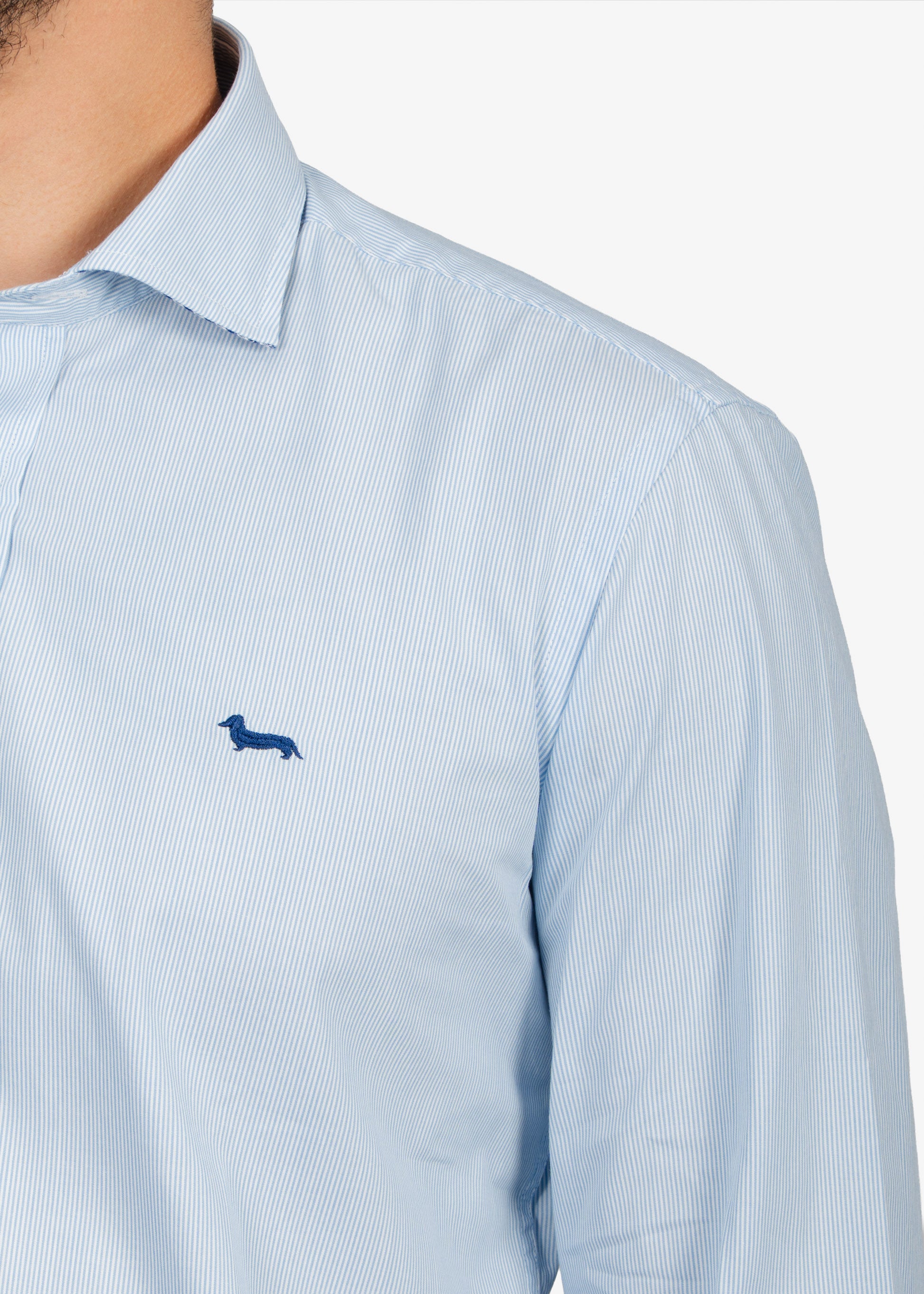 CAMISA SPORT HARMONT & BLAINE AZUL RYS ALGODON (CNM012011466I-810)