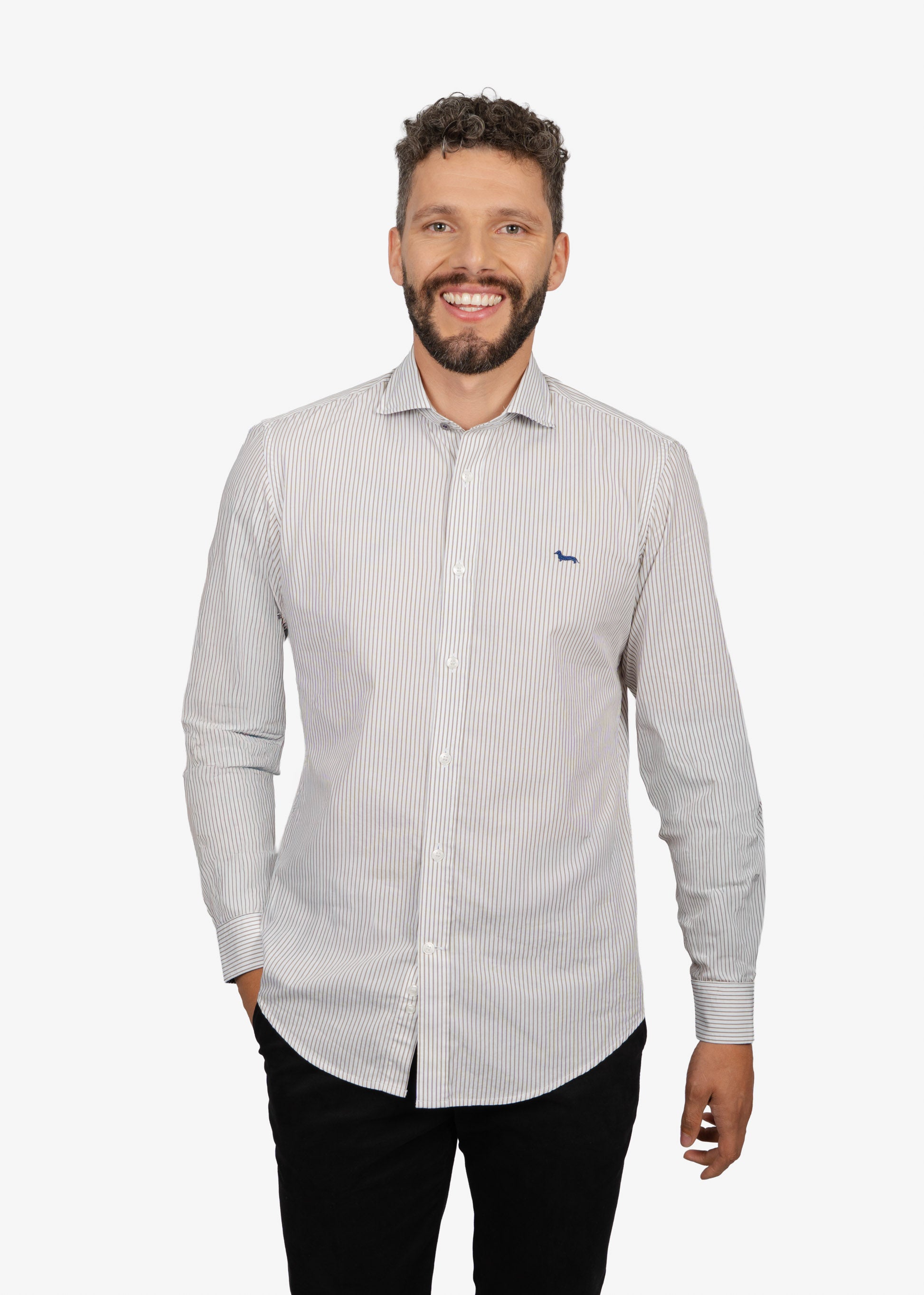 CAMISA SPORT HARMONT & BLAINE RYS CAFE ALGODON (CNM012011467I-213)